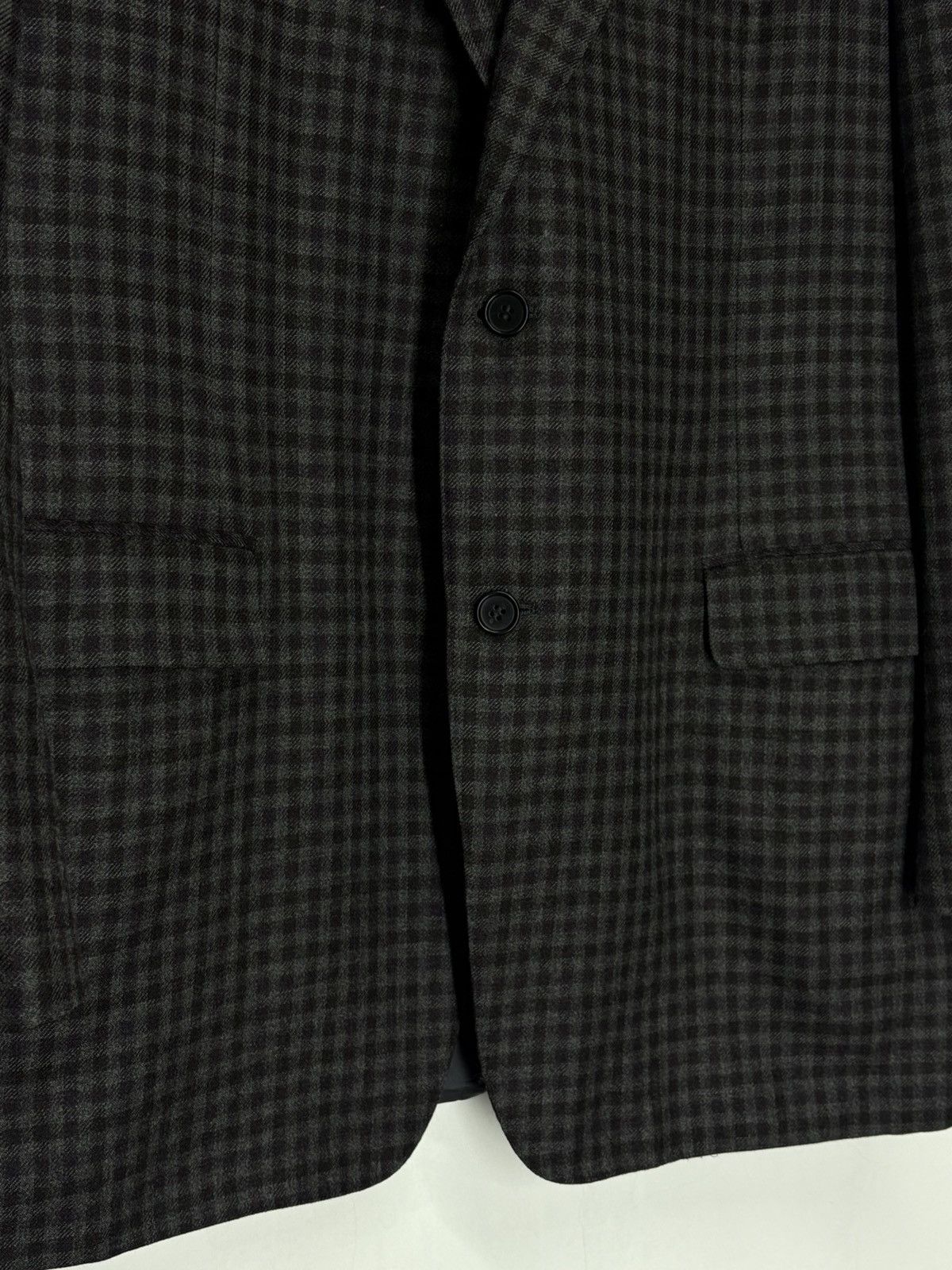 Canali Canali Wool Checkered 2 Button Blazer Jacket Size 54R - 5 Thumbnail