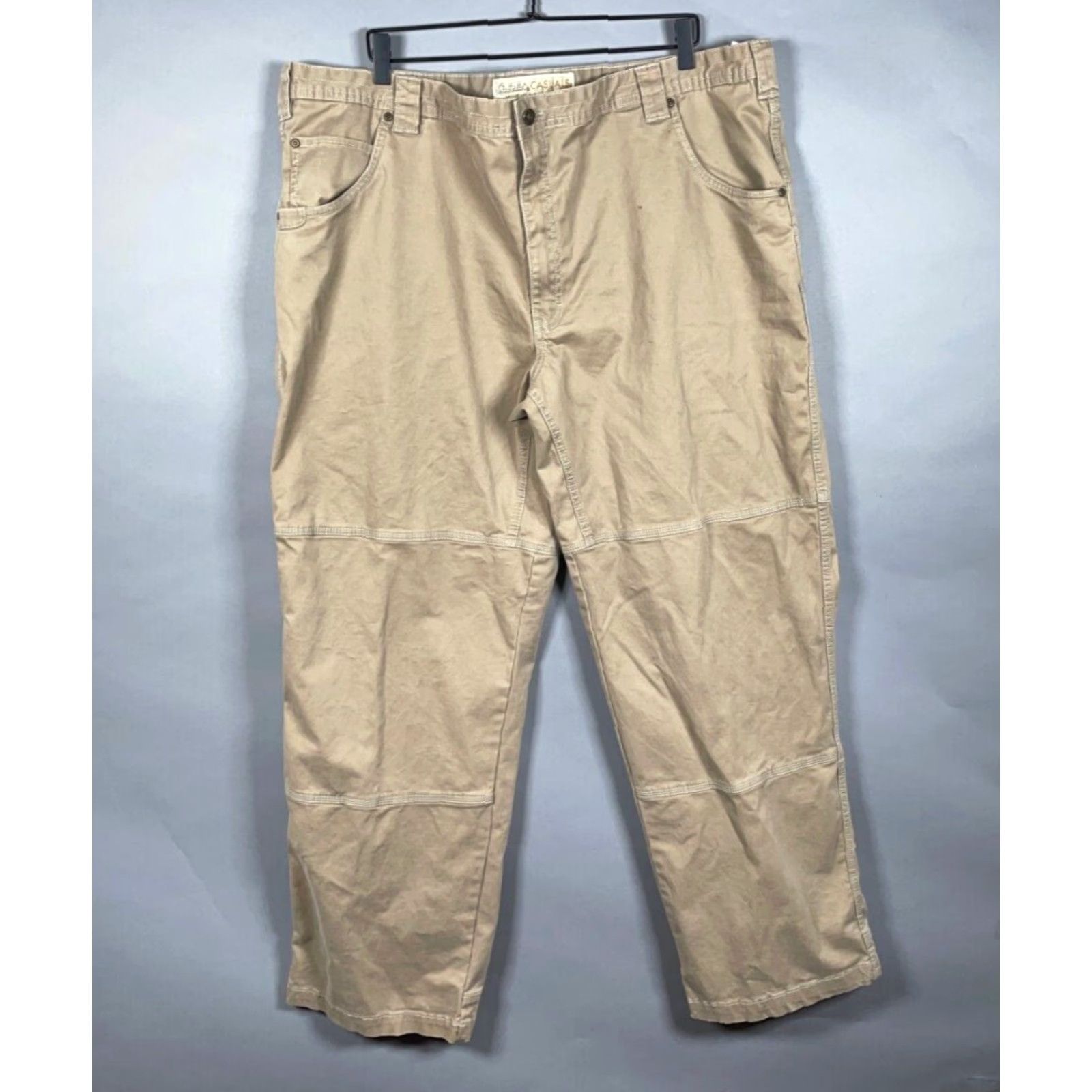 Vintage Cabela's Pants Mens 44 x 34 Cargo Straight Beige Heavy Cotton-Blend Stretch Zip Fly Nature Mens Size US 34 / EU 50 - 2 Thumbnail