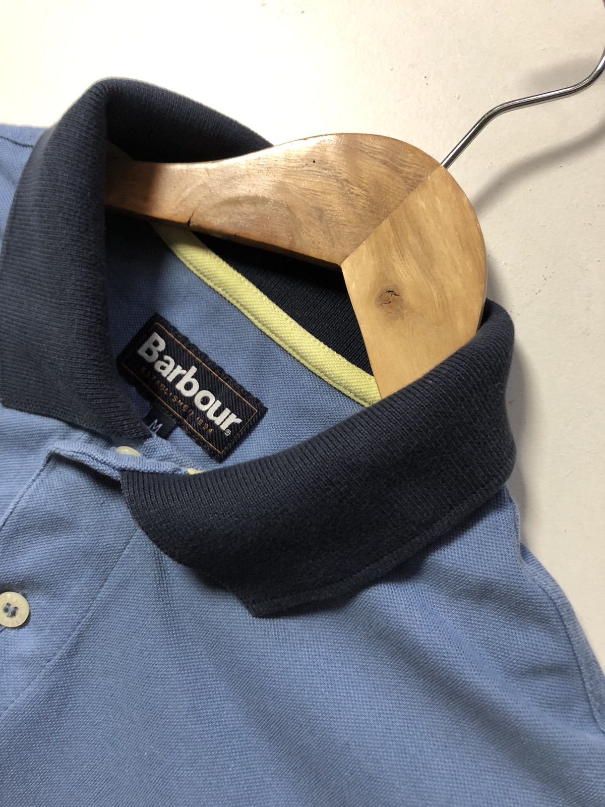 Barbour Barbour Men’s Polo Shirt – Medium – Blue/Navy Contrast Size US M / EU 48-50 / 2 - 3 Thumbnail