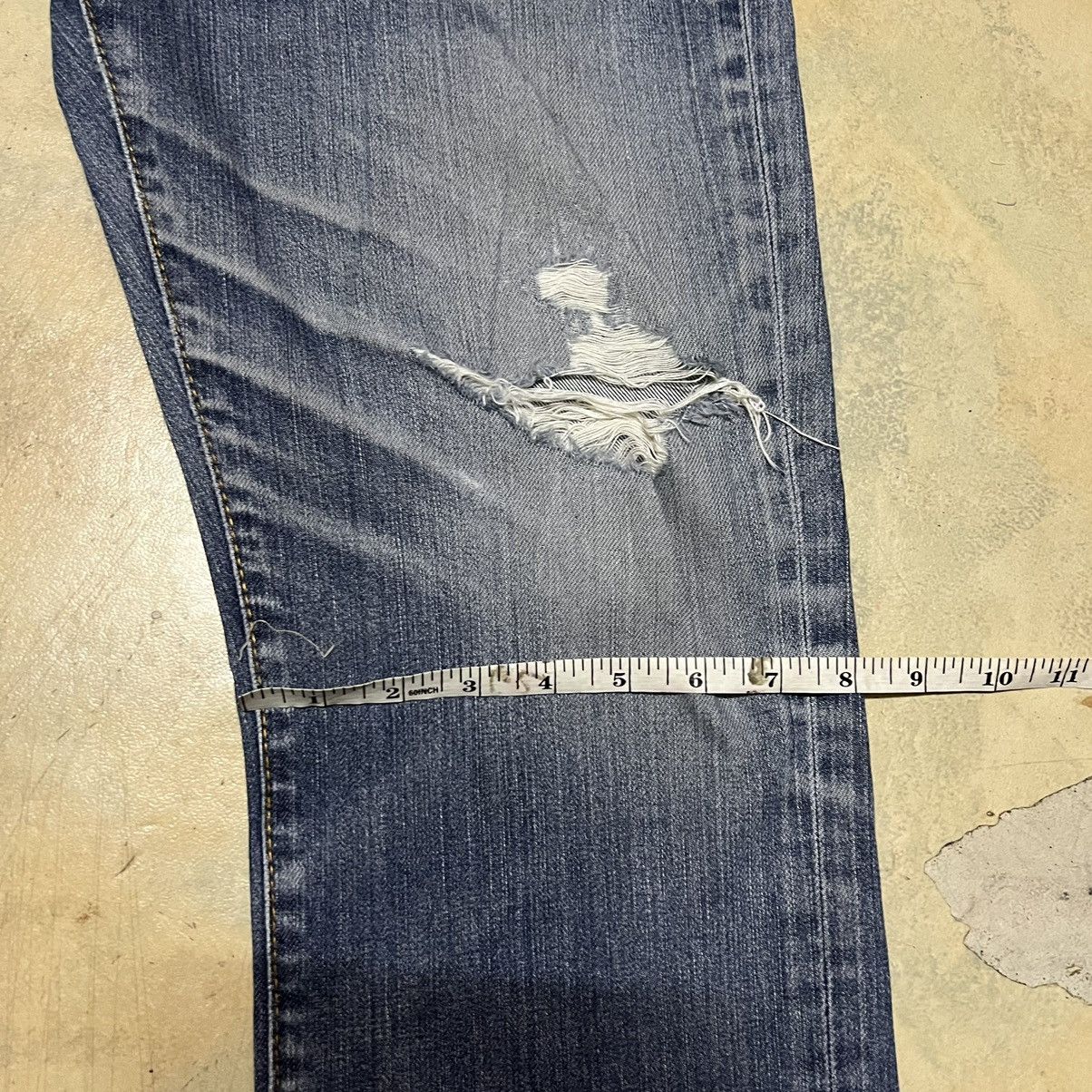 Japanese Brand Vintage Bobson Distressed Blue Denim Jeans Size US 34 / EU 50 - 12 Thumbnail