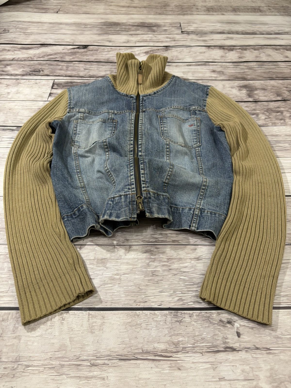 Hysteric Glamour × If Six Was Nine VTG Streetwear Yohji Yamamoto Style Denim Sweater Jacket 90s Size US S / EU 44-46 / 1 - 1 Thumbnail
