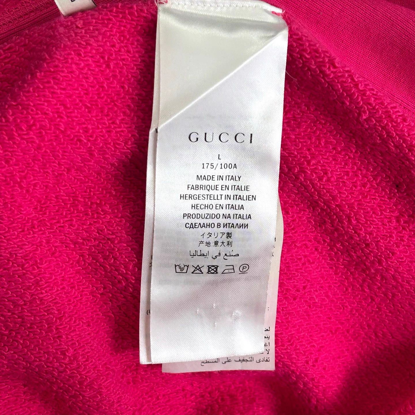 Gucci Gucci Classic Bear Distressed Fuchsia L New Sweatshirt Size L / US 10 / IT 46 - 4 Thumbnail