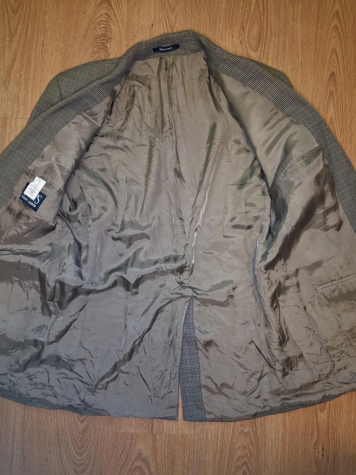 Polo Ralph Lauren Chaps Ralph Lauren Sport Coat 42XL Beige Houndstooth Silk Size 42L - 9 Thumbnail