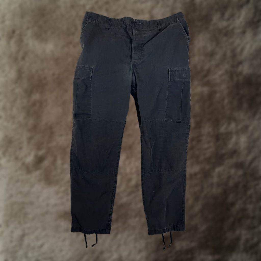 Propper Propper Pants Mens L Regular Tactical Cargo Ripstop Utility Drawstring Cargo Pocket Black Army Straight Pants Size US 33 - 1 Thumbnail