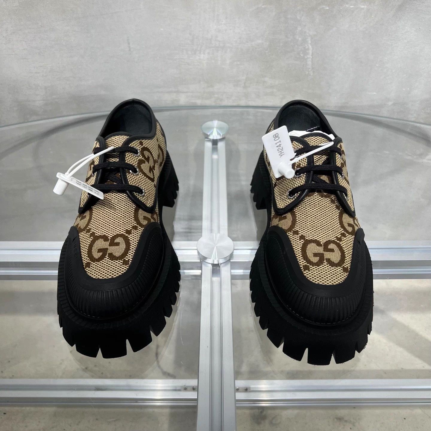 Gucci Gucci Beige GG monogram colorblock sneakers Women's 36.5 Size US 5.5 / IT 35.5 - 1 Thumbnail