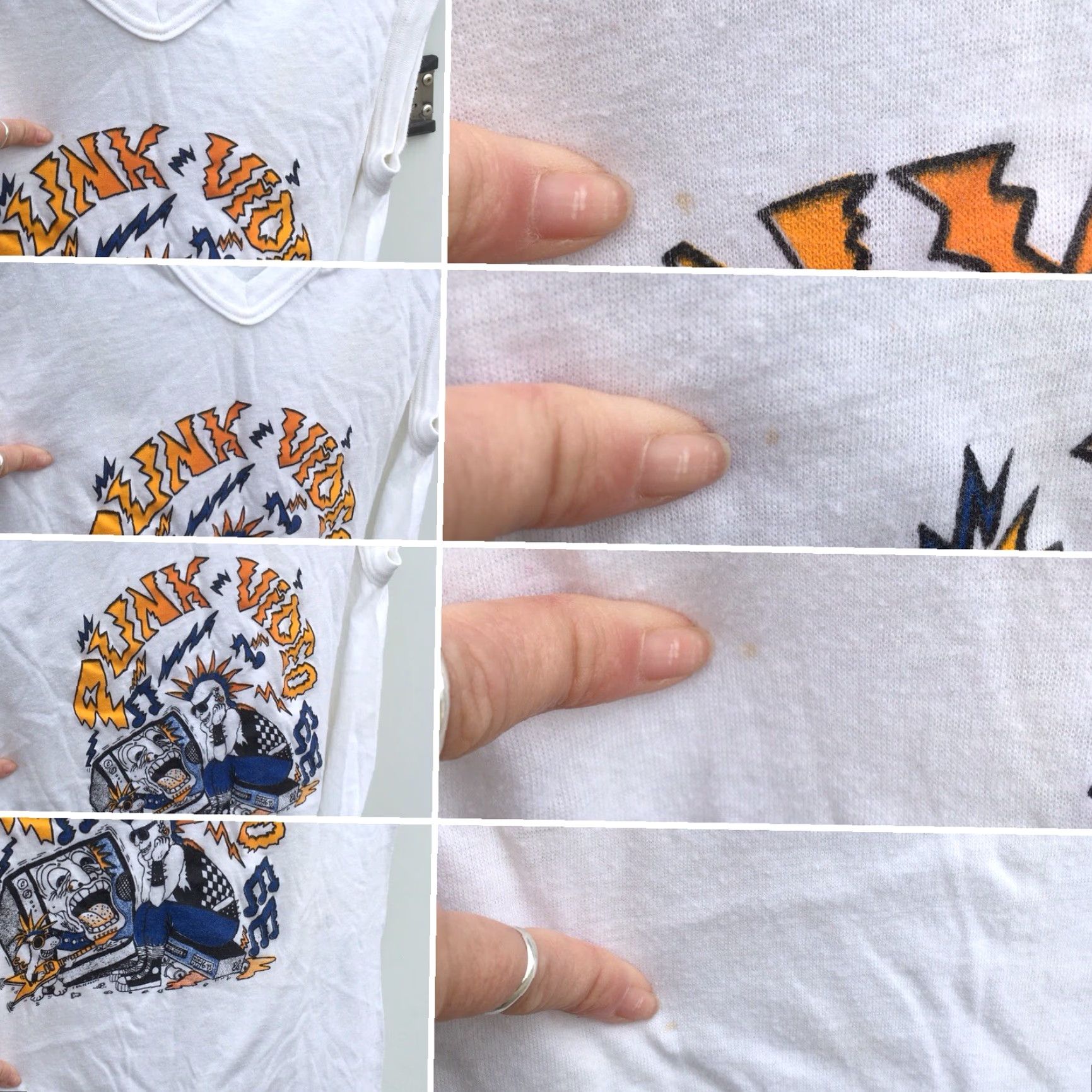 Vintage VINTAGE DG Sportswear T-Shirt Sleeveless V Neck Tee 80s 1980s Punk White L Unisex Mens Women Graphic Tee Size US L / EU 52-54 / 3 - 6 Thumbnail