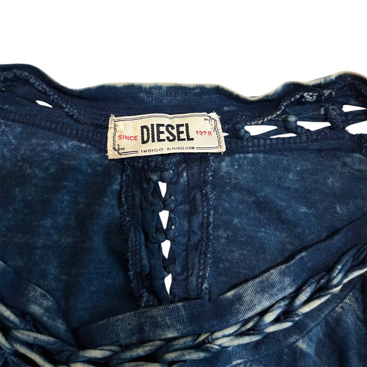 Diesel Vintage rare Diesel braided indigo tie dye shirt Size S / US 4 / IT 40 - 5 Thumbnail