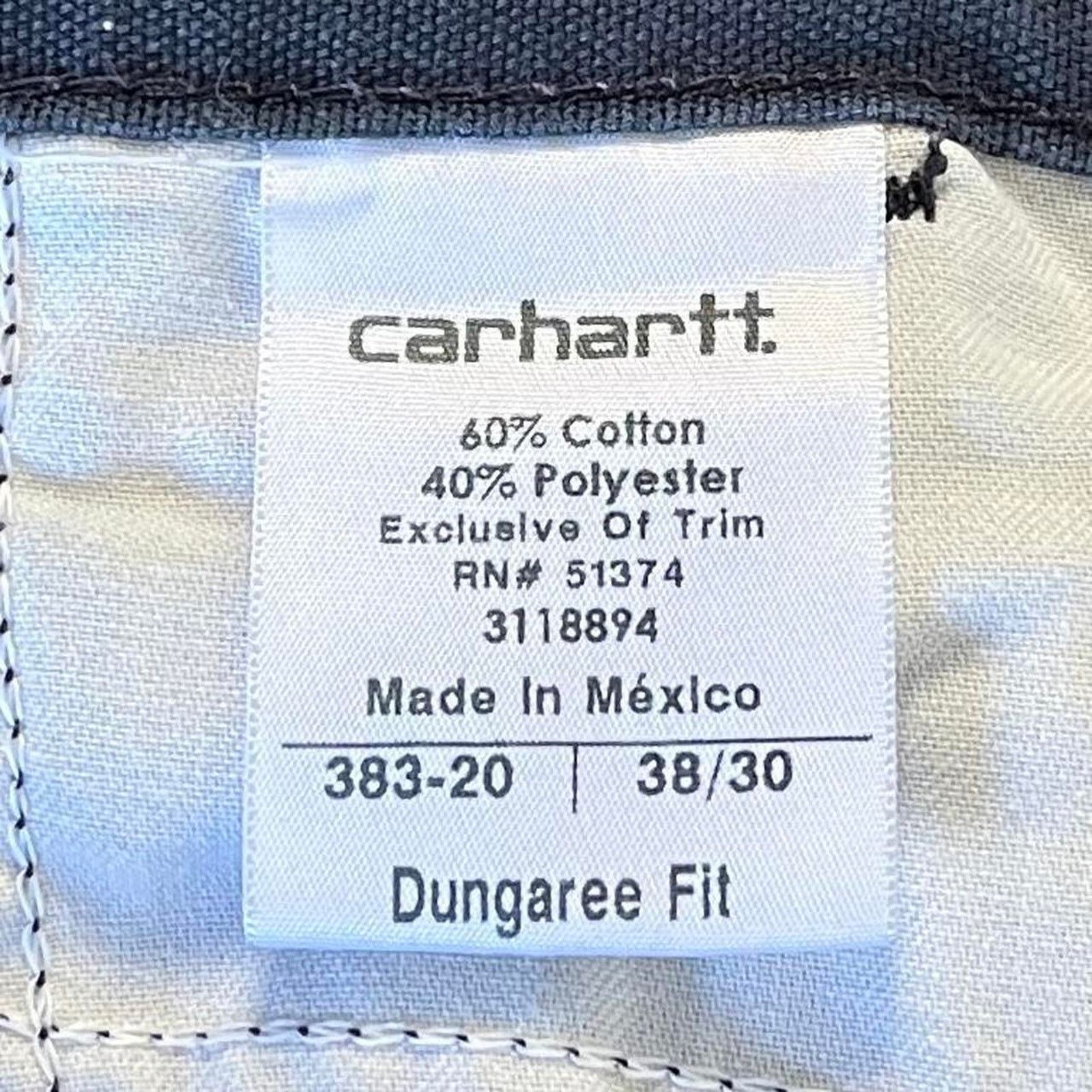 Carhartt × Carhartt Wip × Vintage Crazy Vintage Y2K Baggy Carhartt Navy Blue Carpenter Pants Size US 38 / EU 54 - 4 Thumbnail