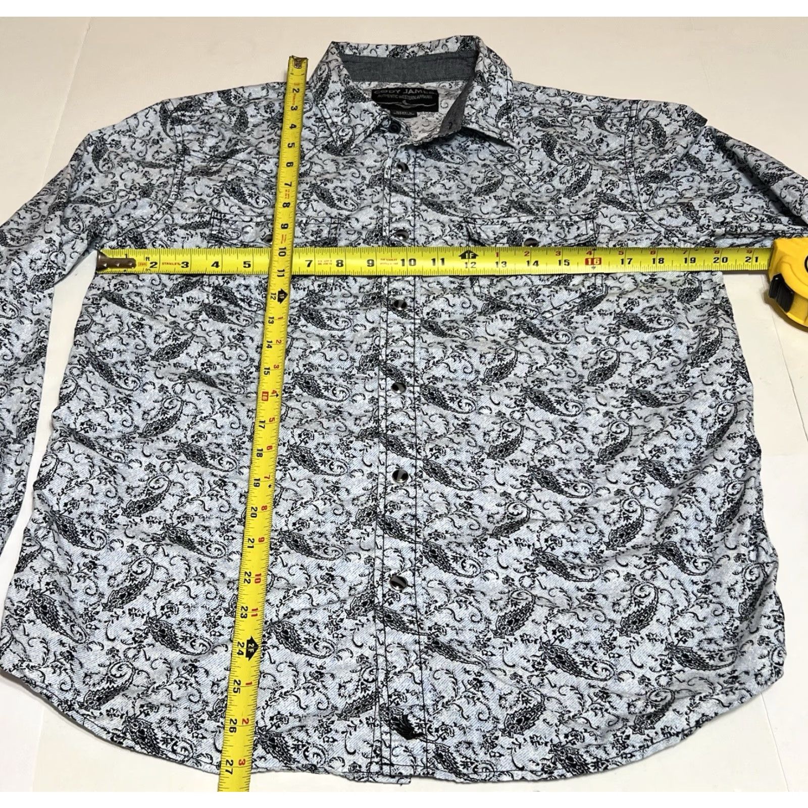 Cody James Cody James Paisley Pearl Snap Western Shirt Mens S Long Sleeve Size US S / EU 44-46 / 1 - 4 Thumbnail