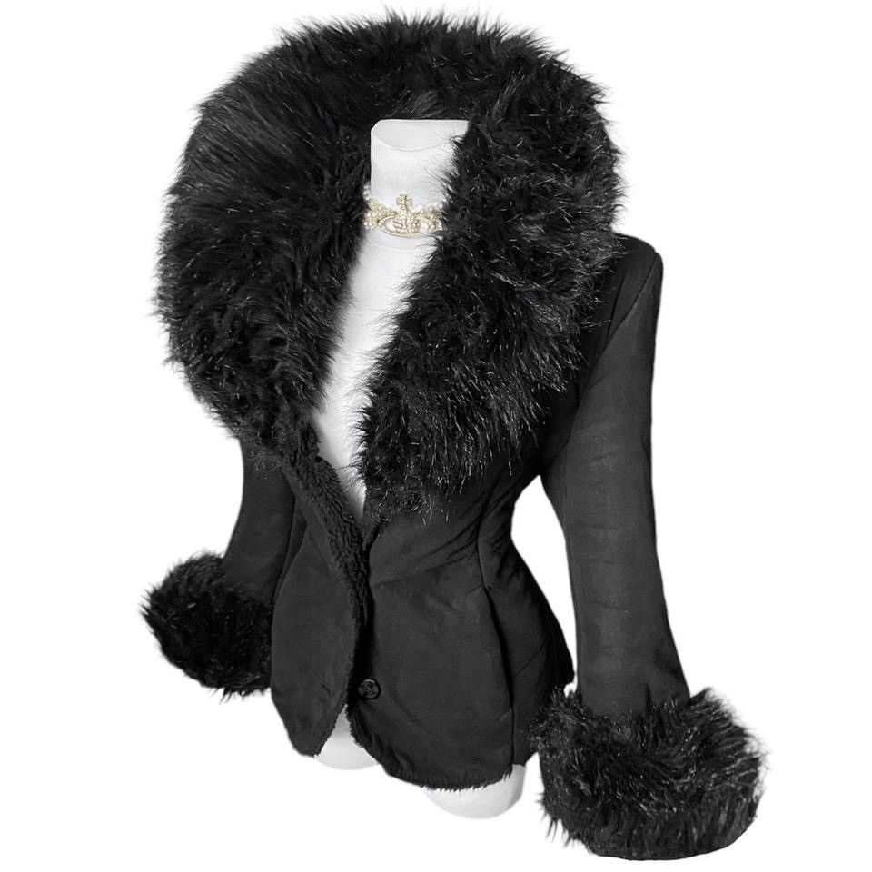 Vintage Vintage black Afgan Grunge Penny Lane faux fur coat jacket Size M / US 6-8 / IT 42-44 - 1 Thumbnail
