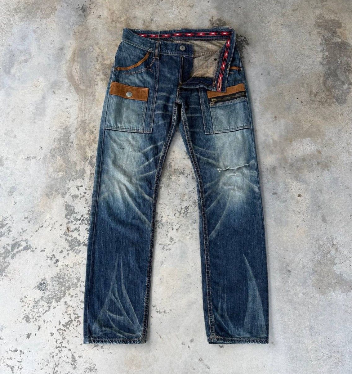 Edwin Archival Edwin Japan Distressed Exc.Vintage XU Multi-Pocket Size US 32 / EU 48 - 7 Thumbnail