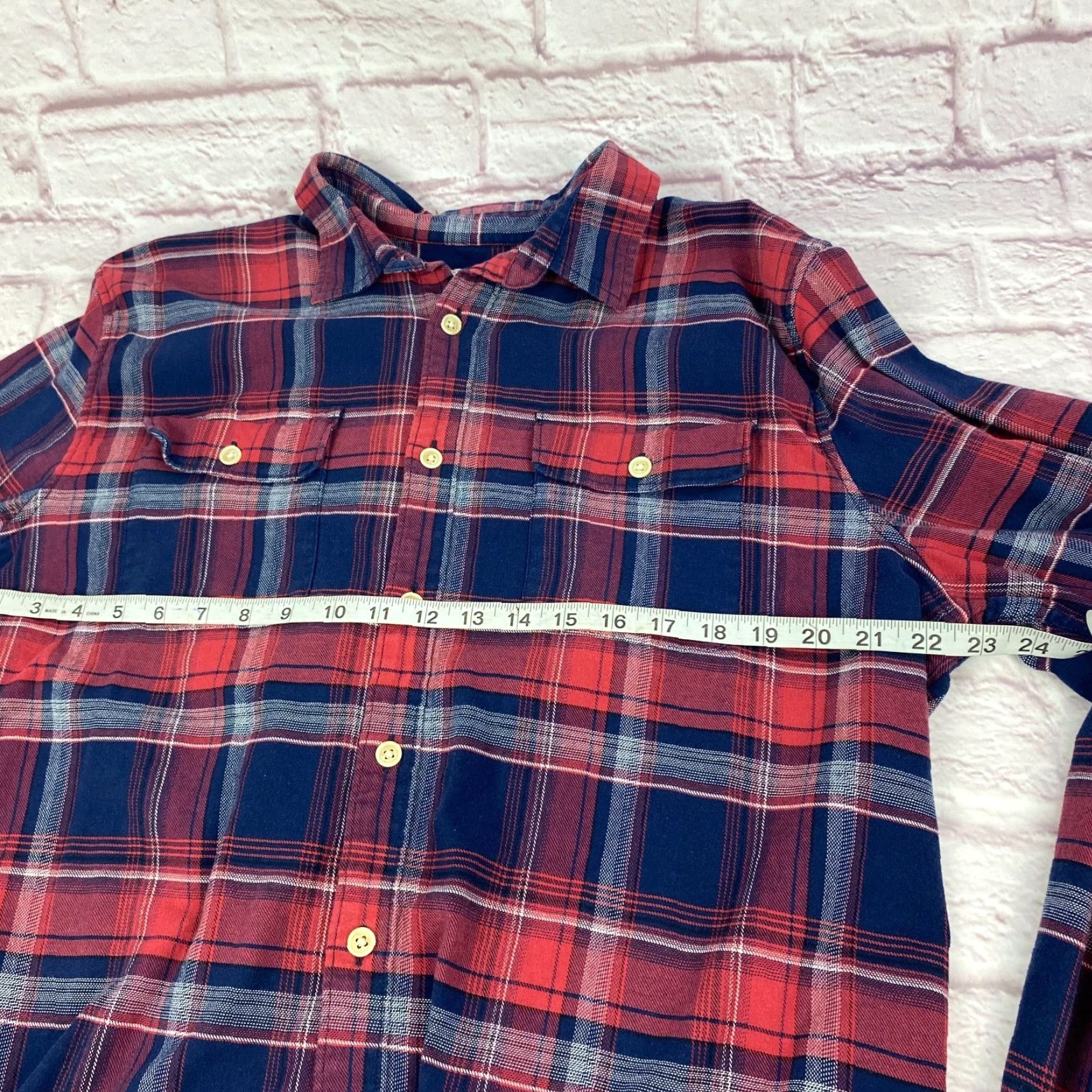 Lucky Brand VINTAGE Lucky Brand Mens Flannel Button Up Shirt XL Saturday Plaid Casual Stretch 44 in Chest Size US XL / EU 56 / 4 - 5 Thumbnail