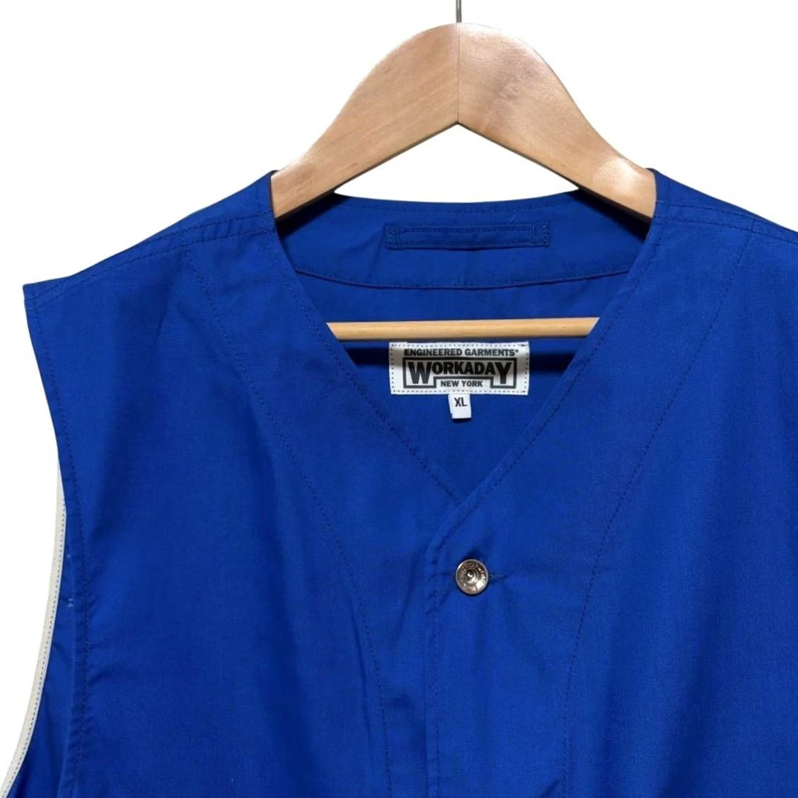 Engineered Garments Engineered Garments WORKADY Vest Blue Casual Mens Pre-owned Size US XL / EU 56 / 4 - 3 Thumbnail