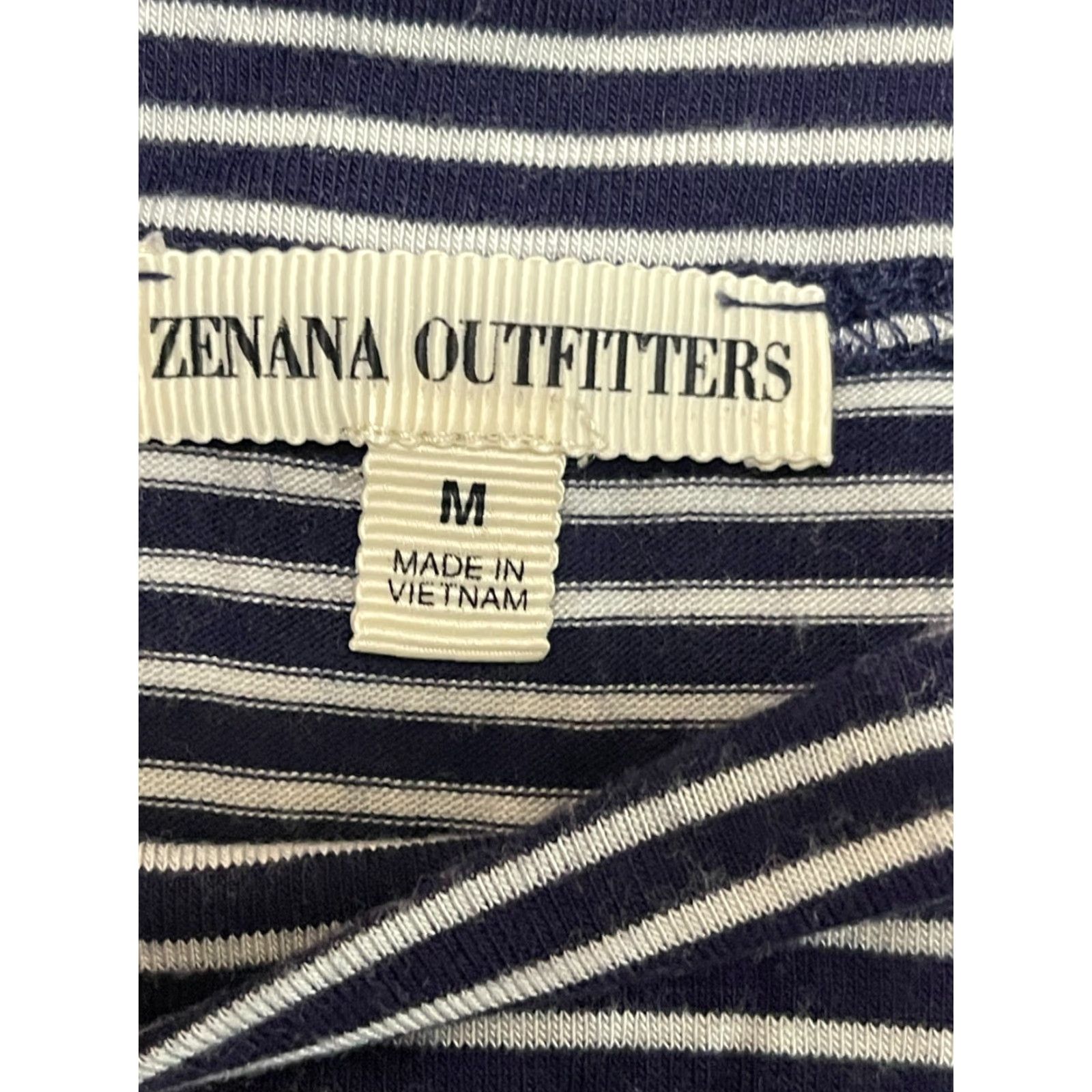 Vintage Zenana Outfitters Shirt Womens Size M Navy White Striped 3/4 Sleeve Casual Regular T-Shirt Size M / US 6-8 / IT 42-44 - 7 Thumbnail
