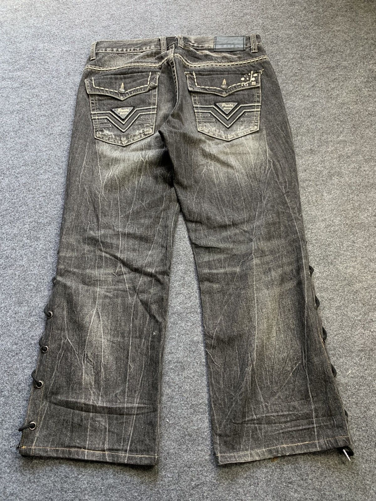 Japanese Brand Lace up pasta denim pant vkei style japanese brand Size US 36 / EU 52 - 15 Thumbnail