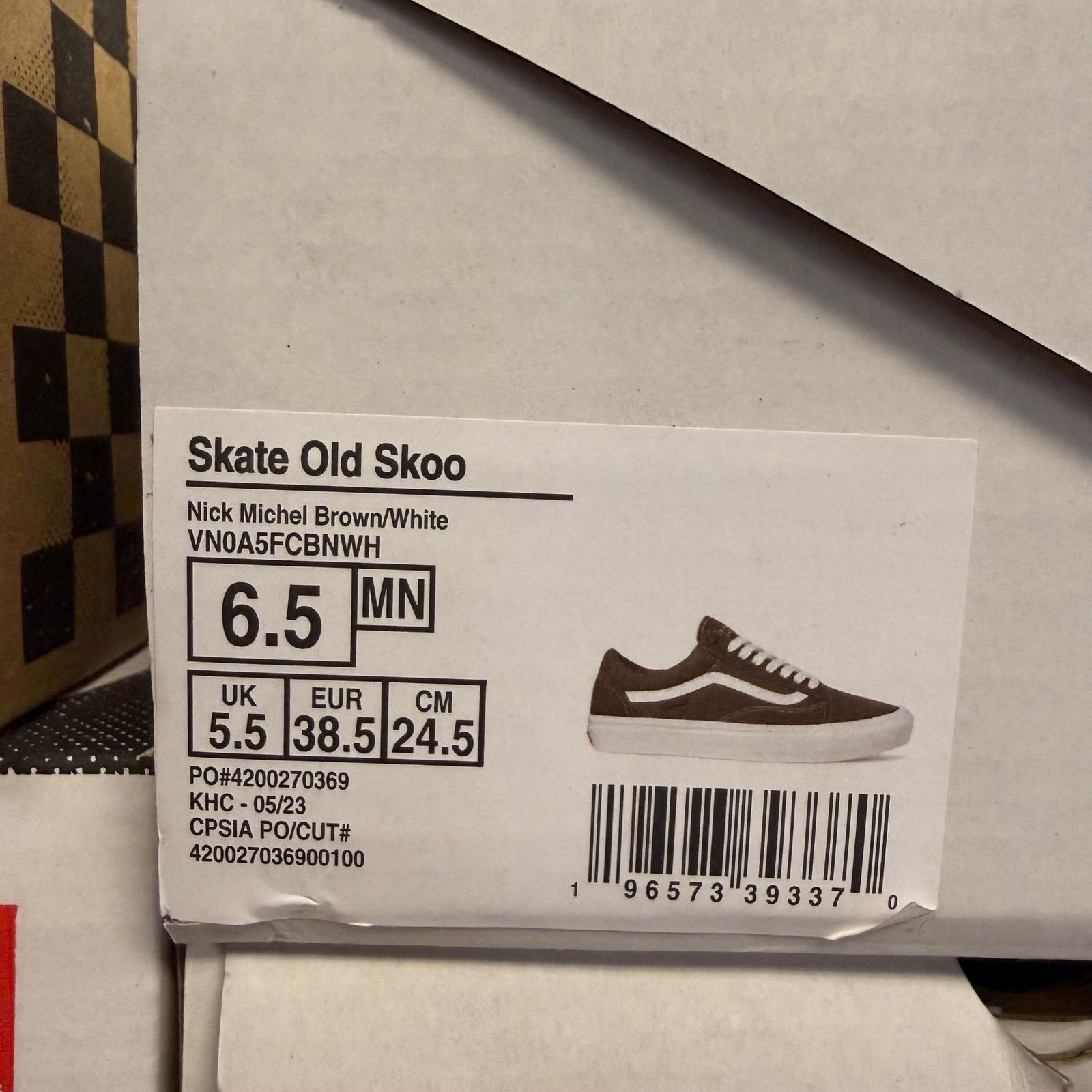 Vans VANS X NICK MICHEL MEN'S 6.5 SKATE OLD SKOOL BROWN NIB Size US 6.5 / EU 39-40 - 5 Thumbnail