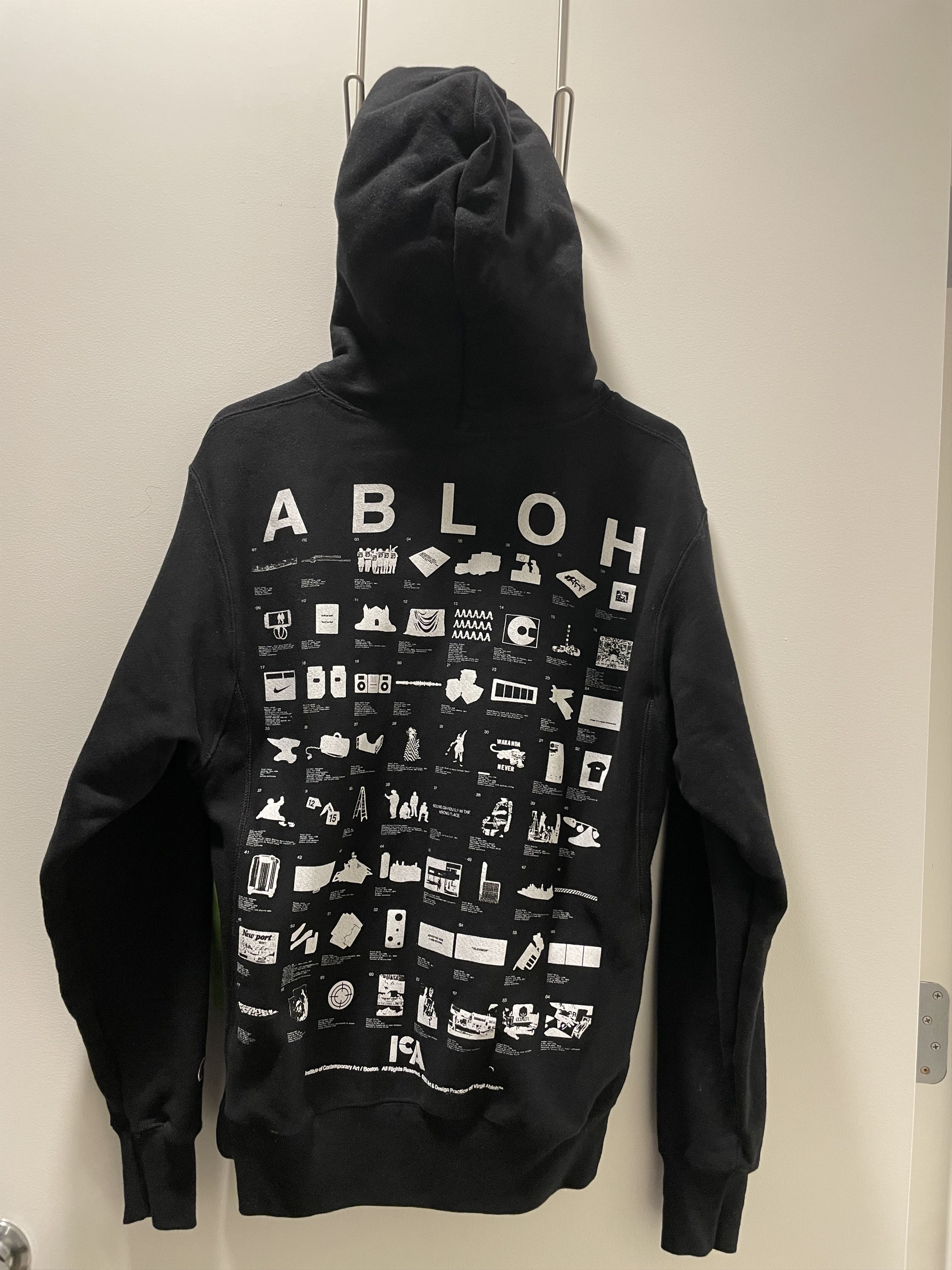 Off-White Virgil Abloh ICA Artwork Missing Hoodie フーディ Virgil Abloh ICA Hoodie Artwork Missing FOS Champion Reverse