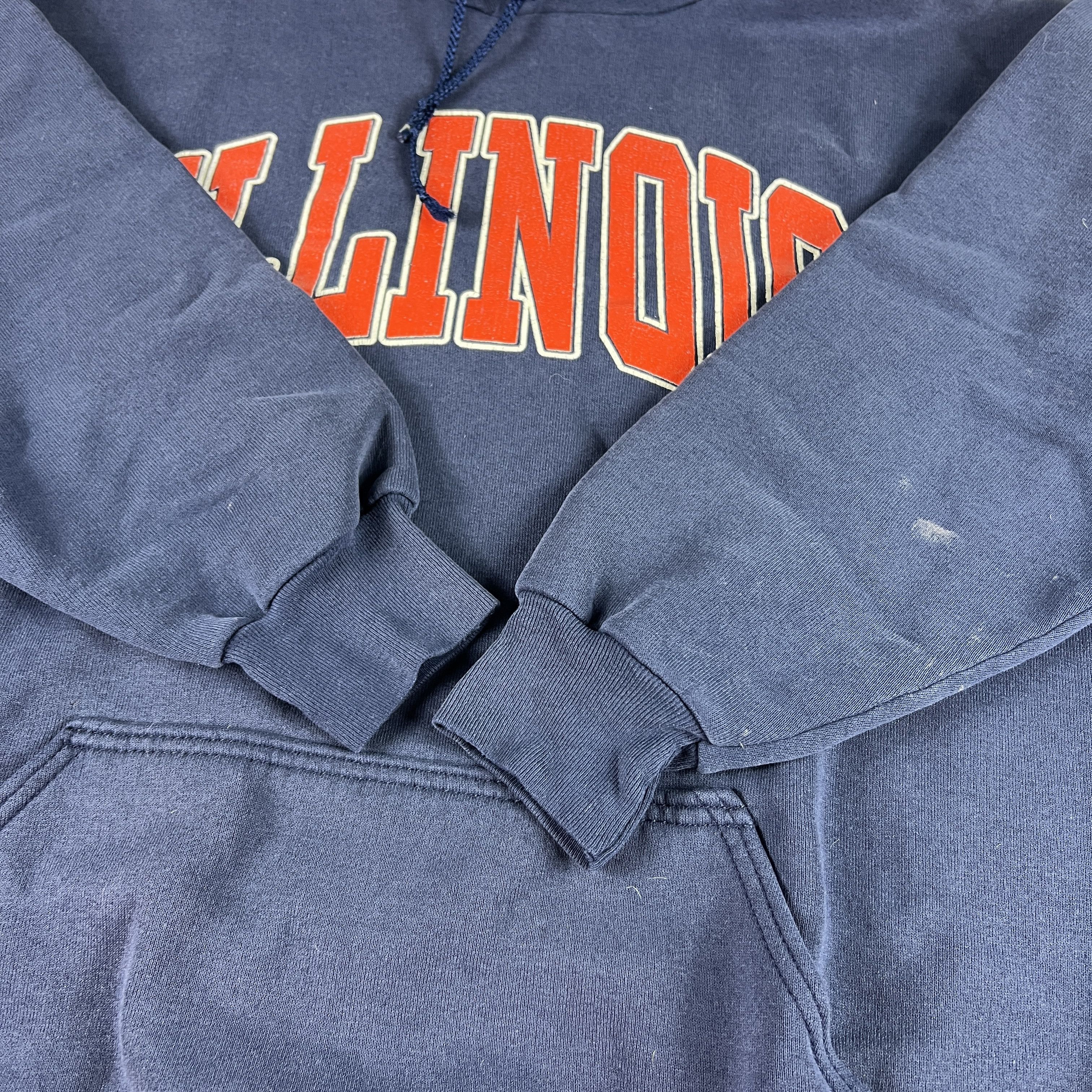 NCAA × Vintage VTG 90s Illinois Fighting Illini Sweatshirt Blue Fade Hoodie Size US L / EU 52-54 / 3 - 7 Thumbnail