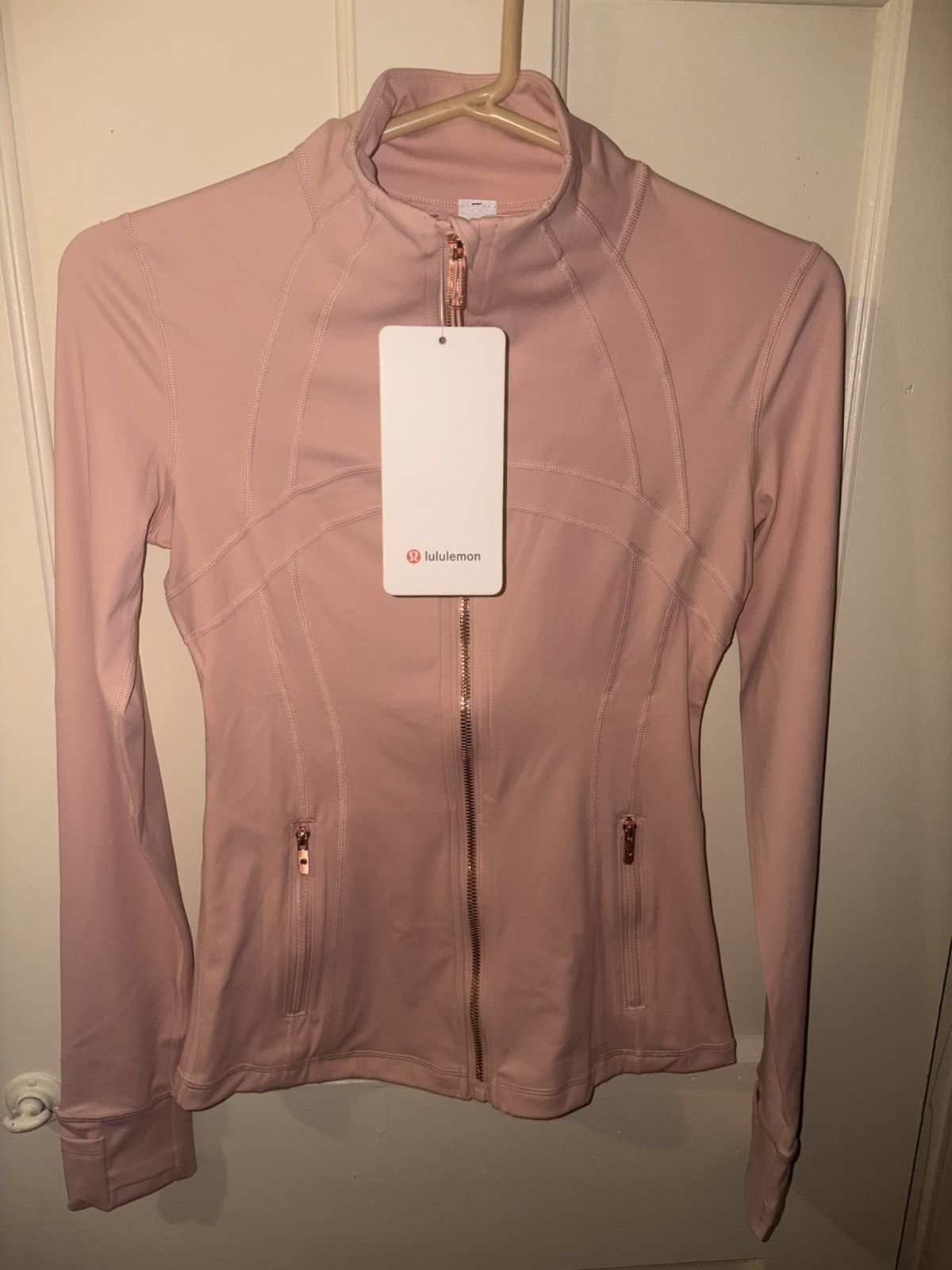 Lululemon Lulu define jacket pink with gold zip Size S / US 4 / IT 40 - 1 Thumbnail