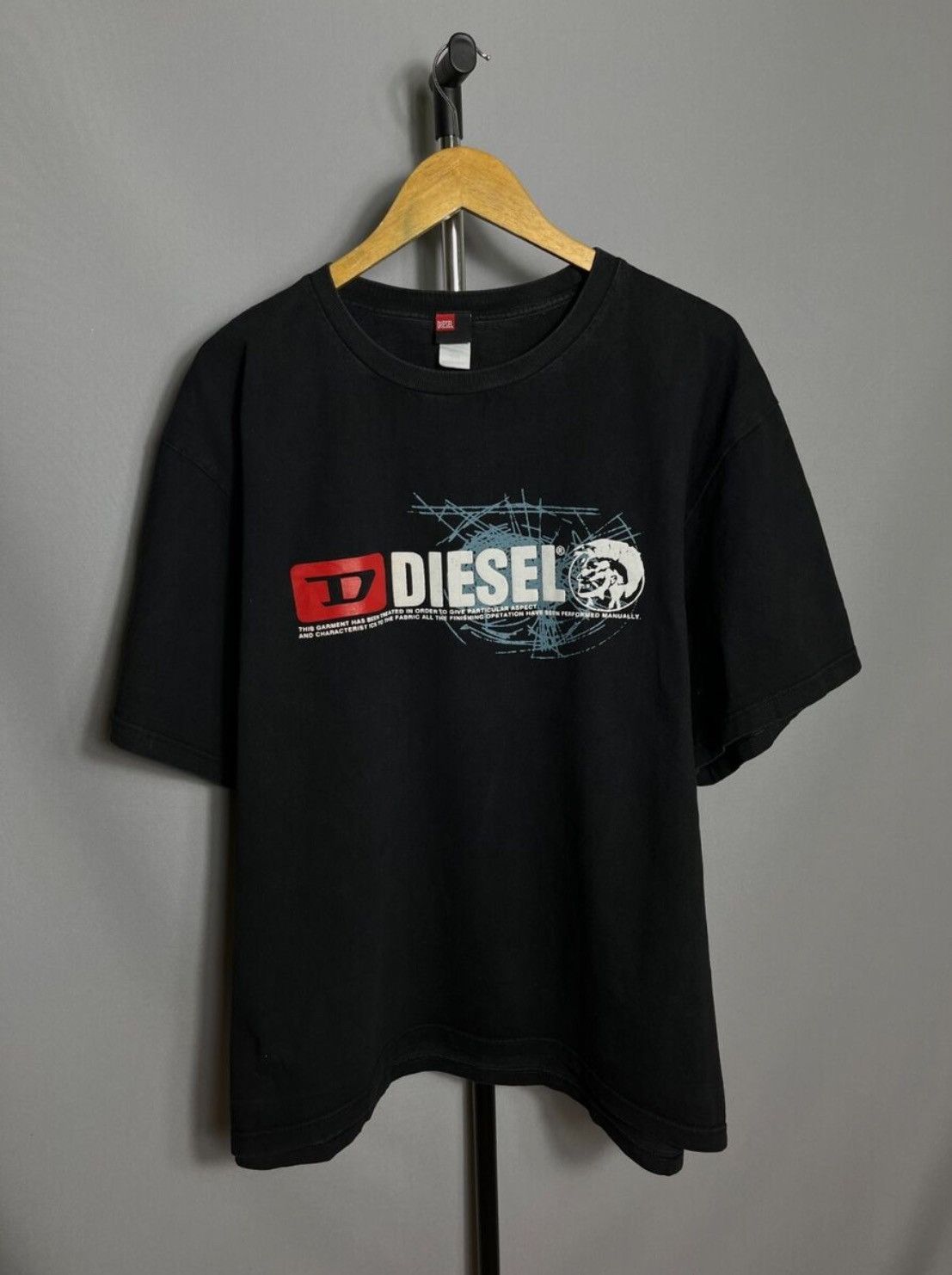 Diesel × Vintage DIESEL T-Shirt Mens Vintage 90s Cotton Double Sided Avirex Size US XXL / EU 58 / 5 - 1 Thumbnail