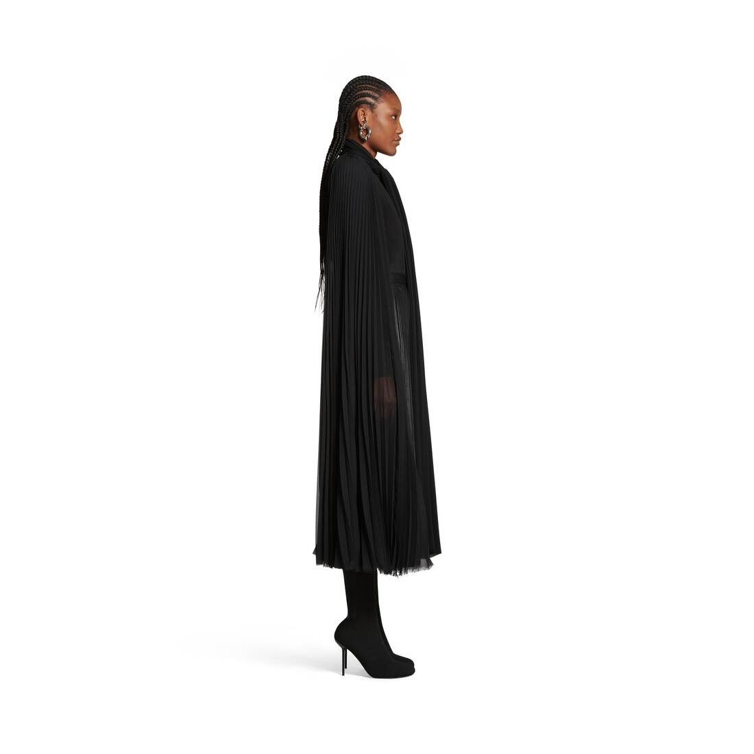 Balenciaga oc11z0825 Scarf Pleated Blouse in Black Size M / US 6-8 / IT 42-44 - 3 Thumbnail