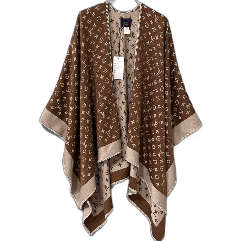 Louis Vuitton Louis Vuitton Monogram Patterned Wool Shawl-yf Size US M / EU 48-50 / 2 - 1 Thumbnail