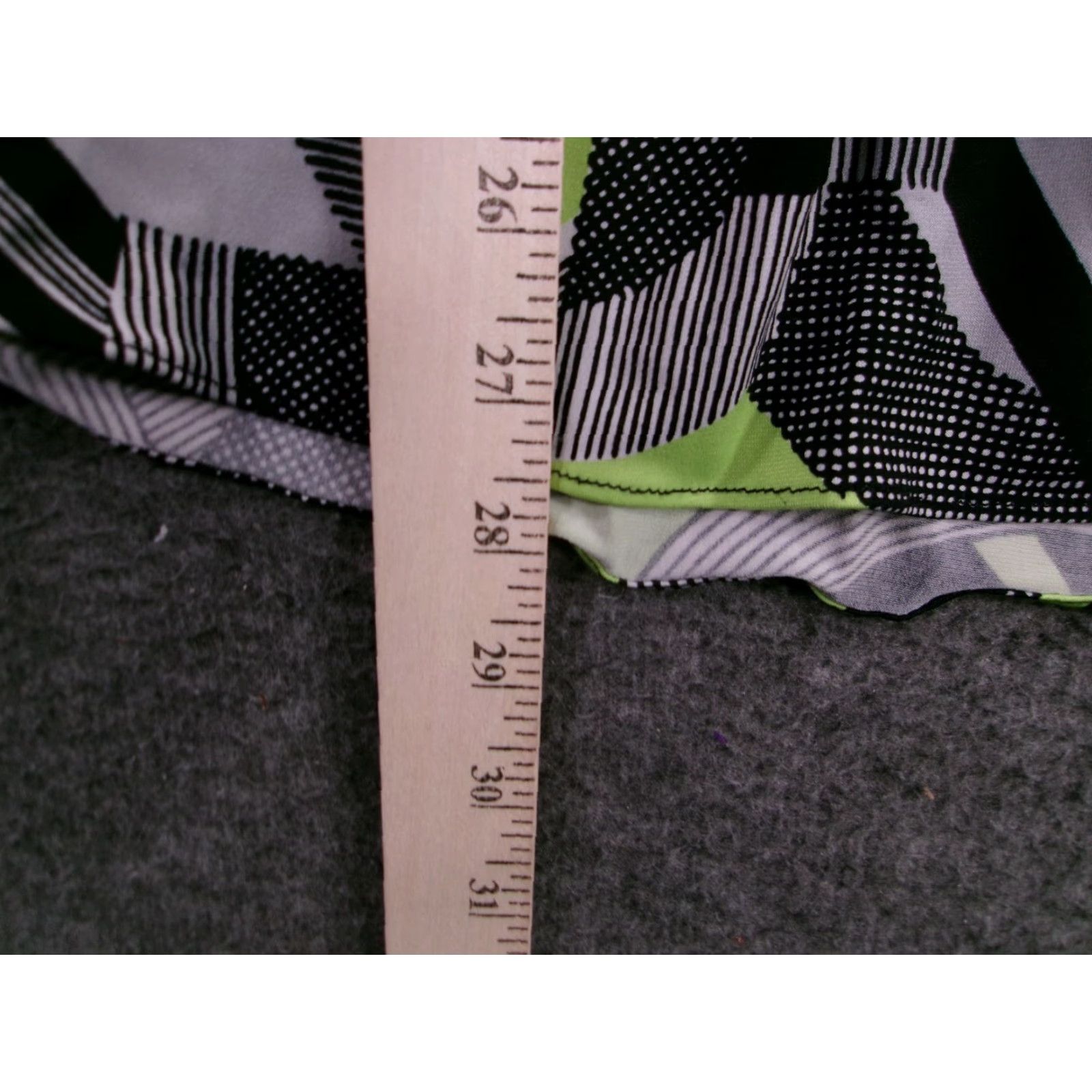 Alfani Alfani Blouse Womens XL Printed Geometric Peplum Elastic Waist 3/4 Sleeve Green Black Size XL / US 12-14 / IT 48-50 - 6 Thumbnail