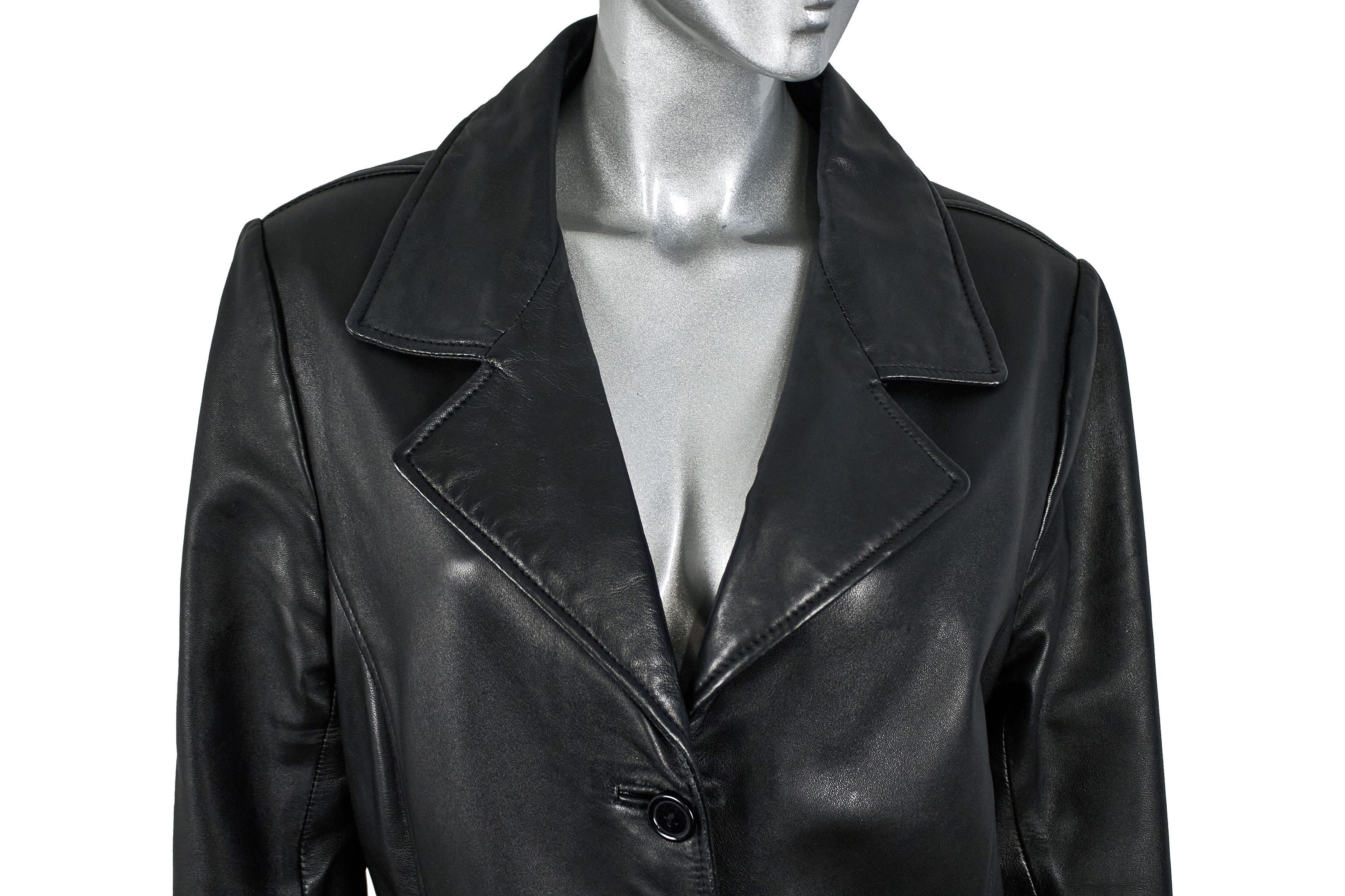 Vintage Vintage Y2K women's leather jacket coat blazer Size M / US 6-8 / IT 42-44 - 8 Thumbnail