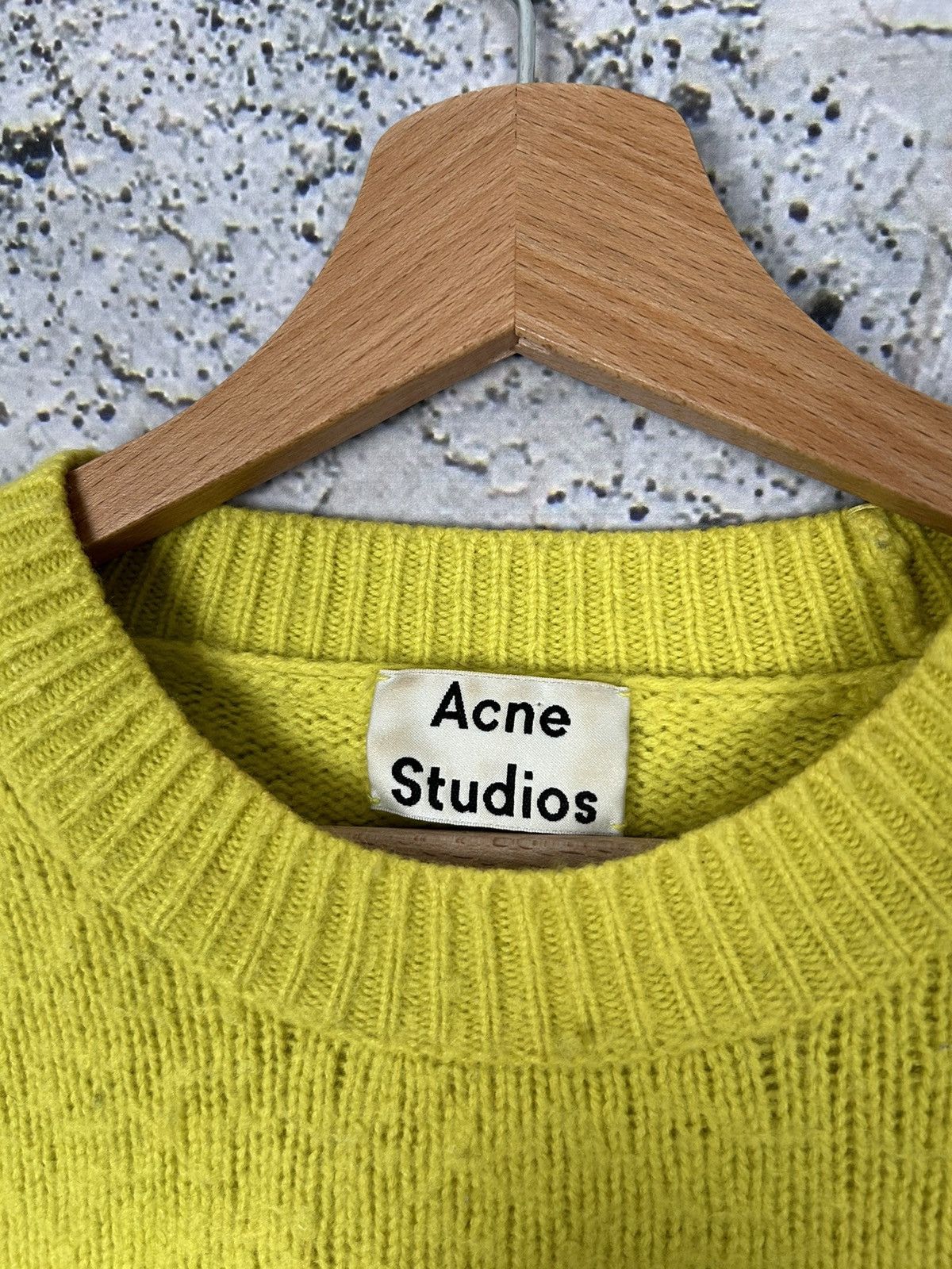 Acne Studios × Designer Acne Studios Peele Wool and Cashmere Yellow Knit Sweater Size US XS / EU 42 / 0 - 3 Thumbnail
