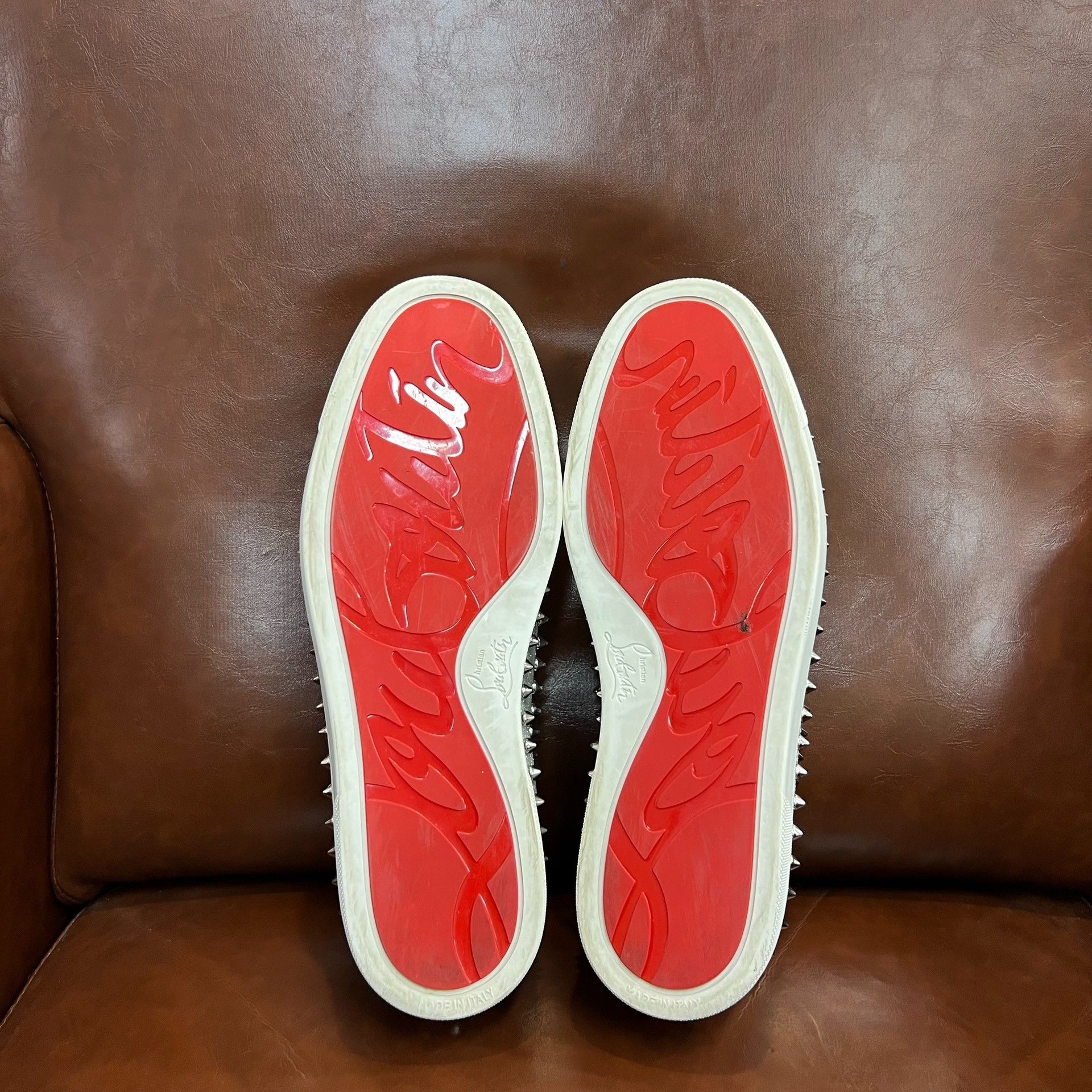 Christian Louboutin Christian Louboutin Gray Full-Diamond Slip-On Shoes Size US 10 / EU 43 - 5 Thumbnail