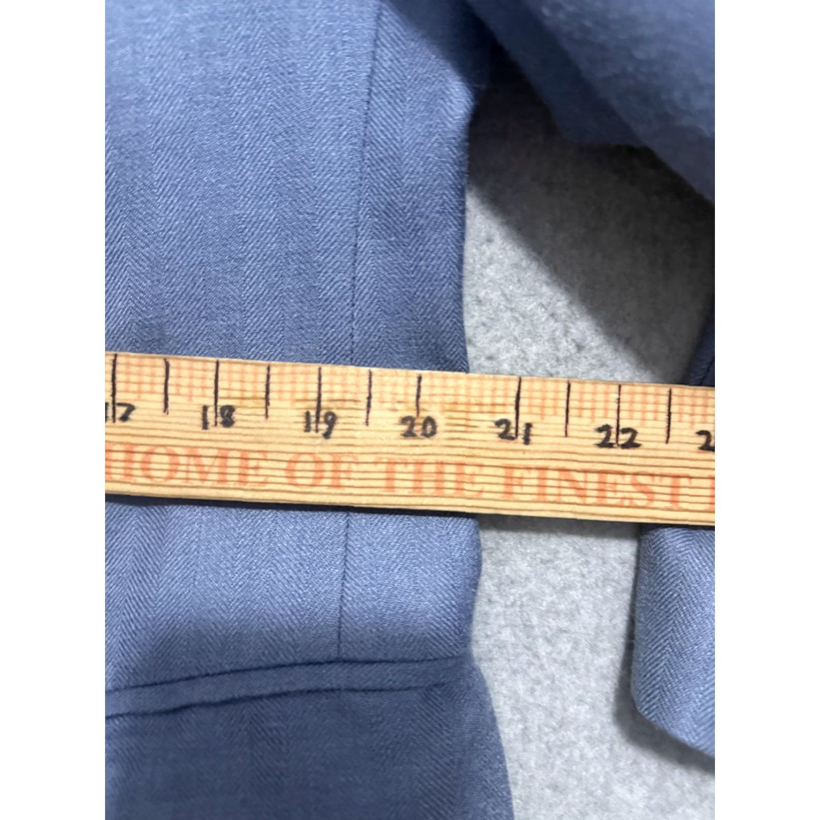 Vintage John Weitz Blazer Sport Coat Mens 42R Blue Silk Wool Herringbone Made Poland Size 42R - 6 Thumbnail