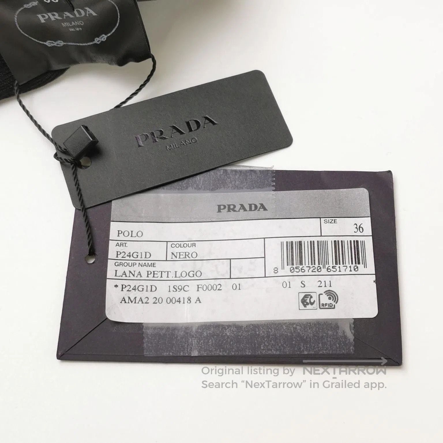 Prada Prada Black Wool Knit Polo Sweater . Size XXS / US 00 / IT 34 - 3 Thumbnail
