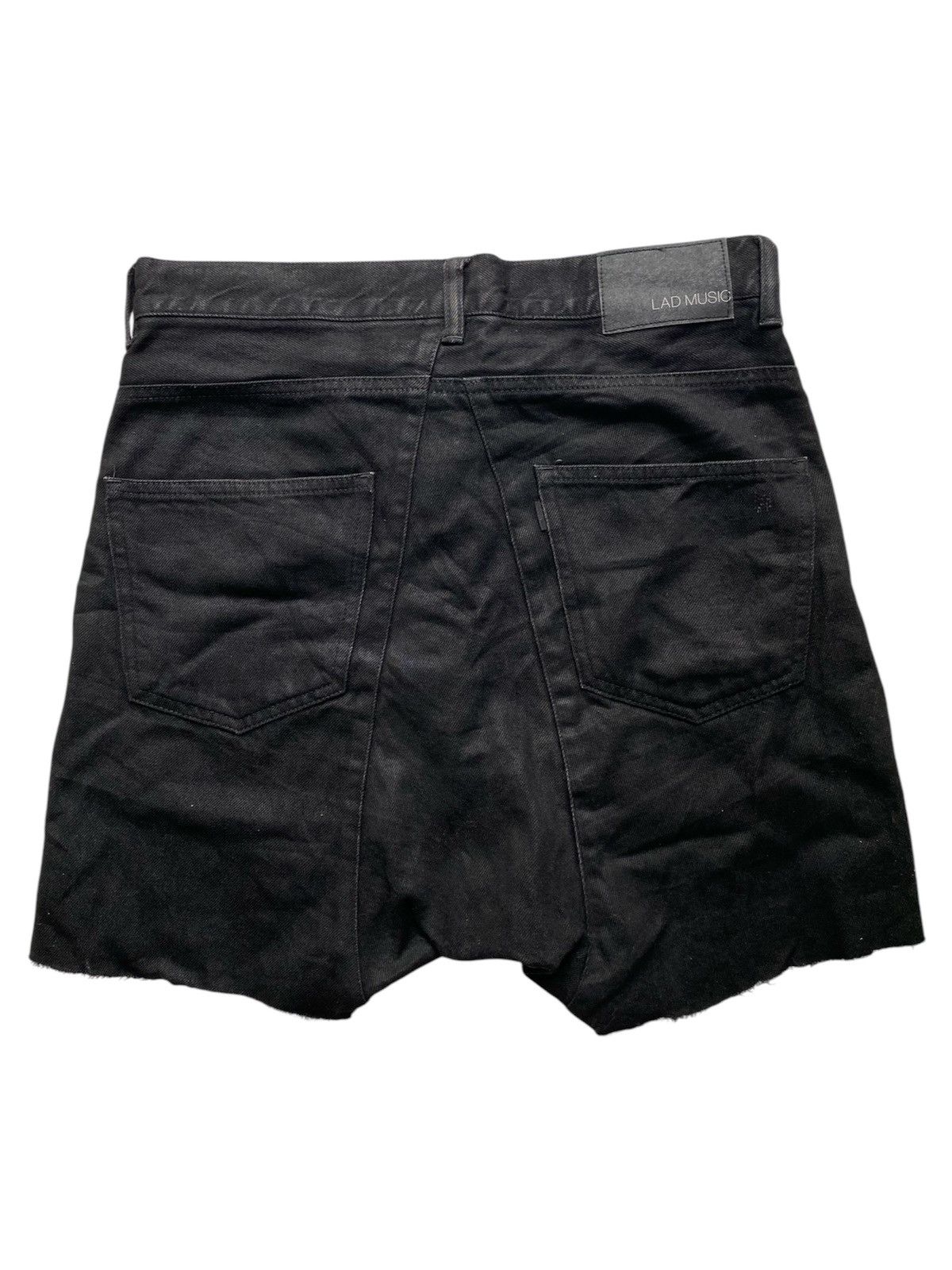 2000s Lad Musician waxed cropped denim pants Denim