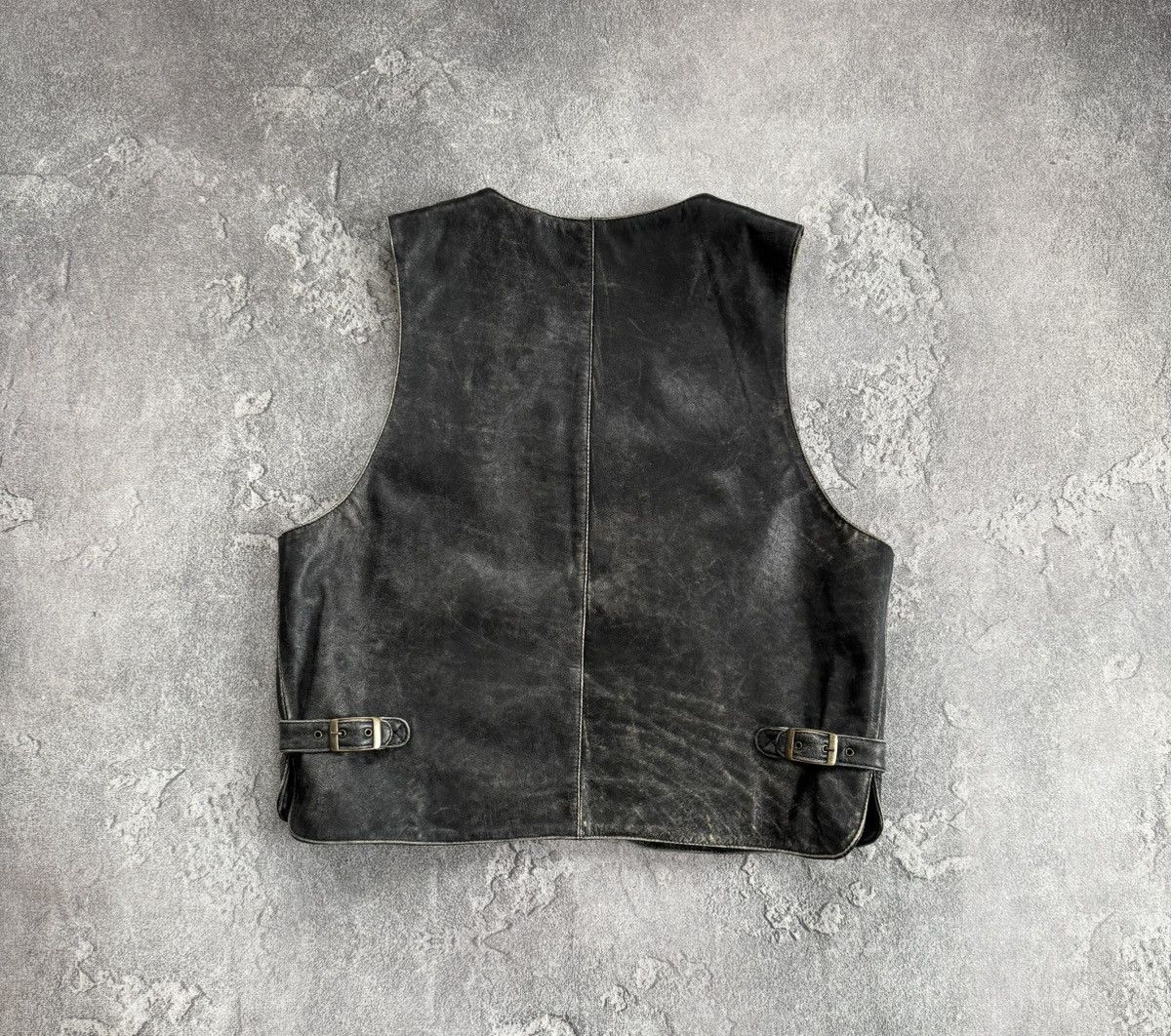 Leonard Paris Leonardo leather vest sleeveless jacket weatern cowboy 🤠 90s Size US M / EU 48-50 / 2 - 8 Thumbnail