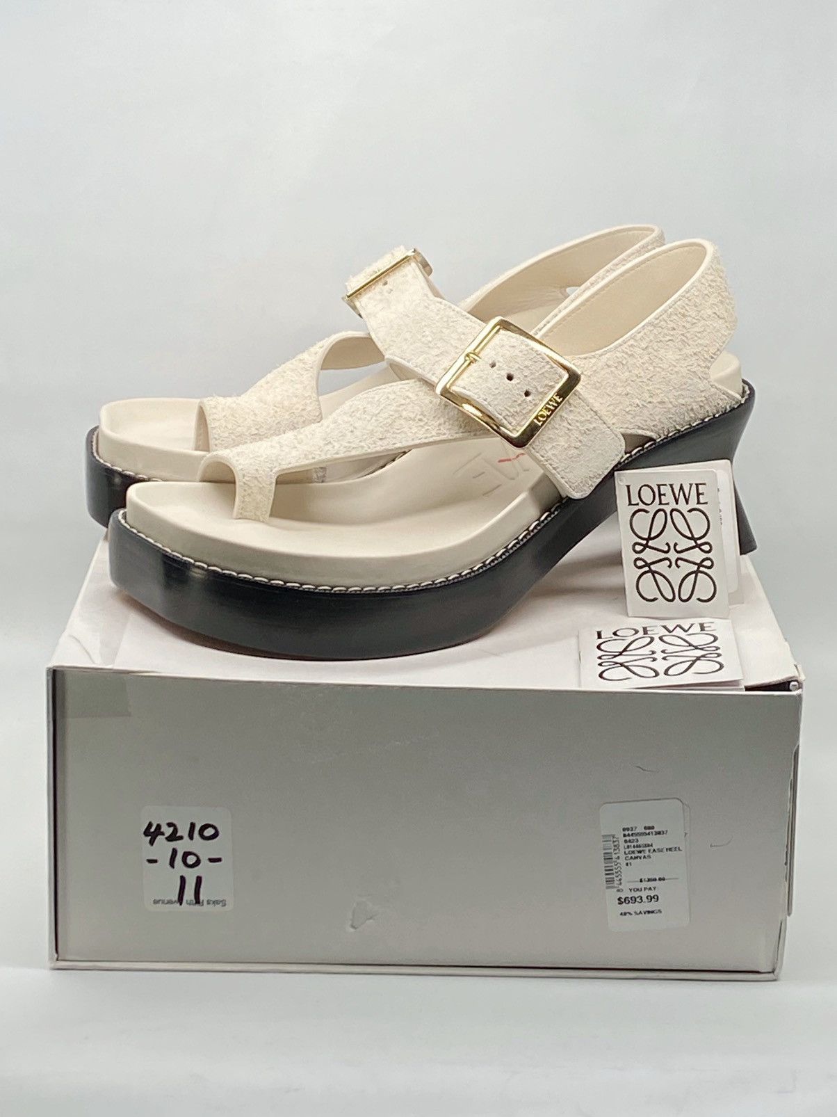 Loewe Loewe Ease heel suede sandal size 41 Size US 11 / IT 41 - 13 Thumbnail