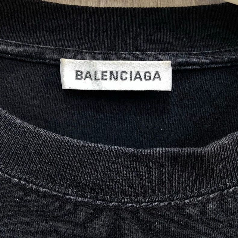 Balenciaga Balenciaga Black 'I❤️TECHNO' Embroidered Short Sleeve T-Sh Size US XS / EU 42 / 0 - 3 Thumbnail