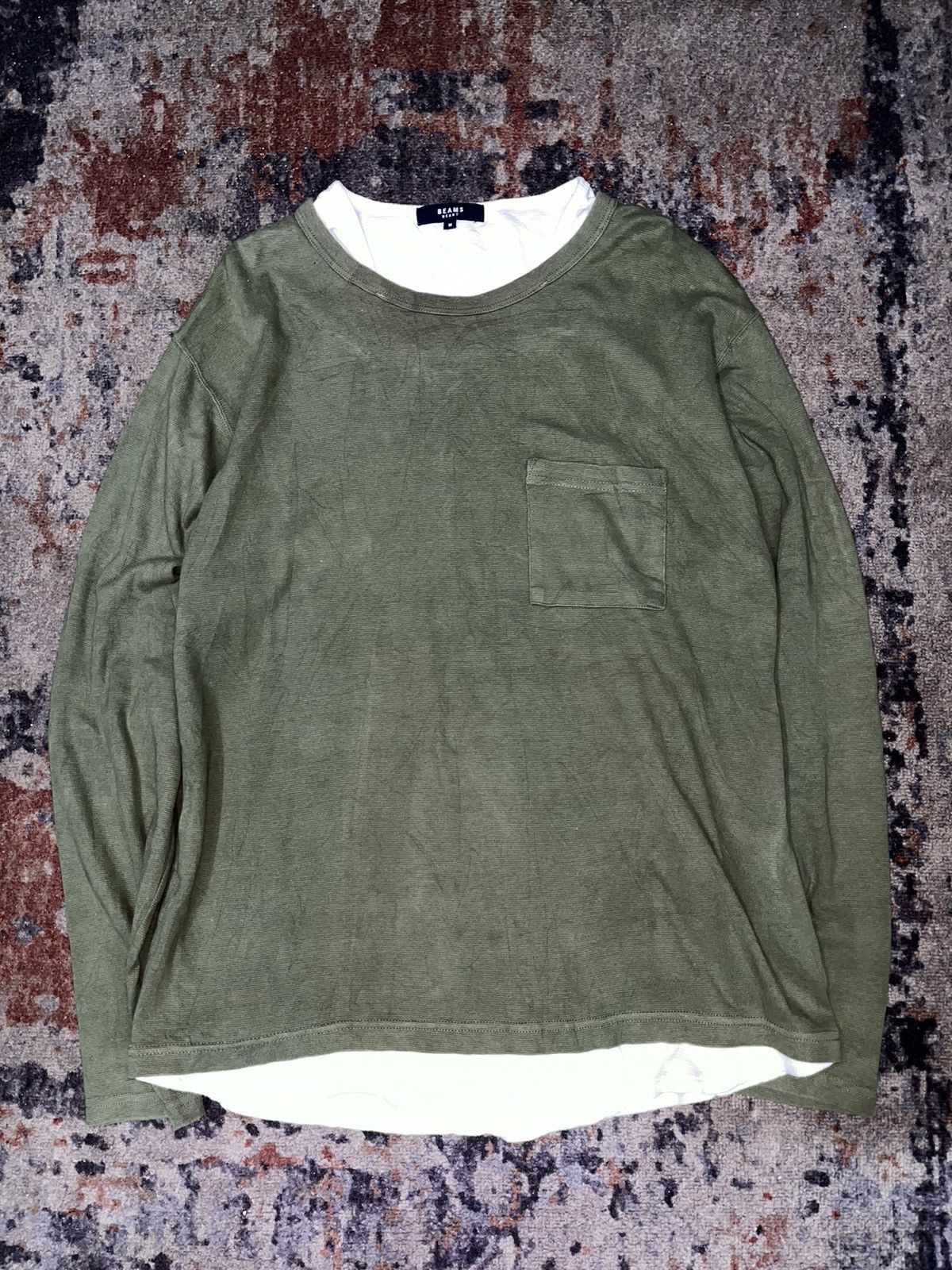 Beams Plus Vintage beams heart double layer longsleeve Size US M / EU 48-50 / 2 - 8 Thumbnail