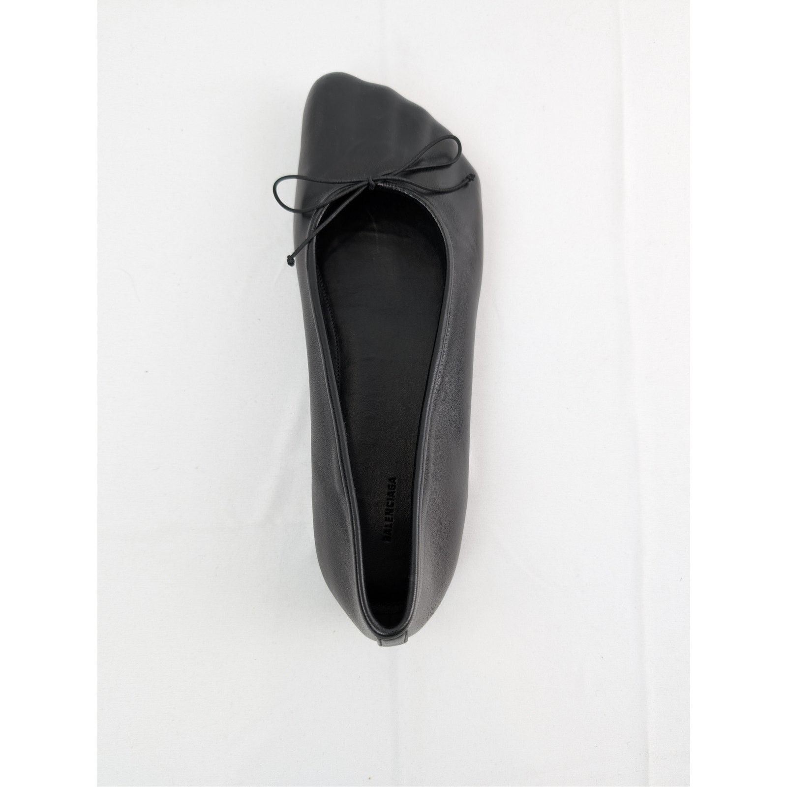 o1rshd1 Shiny Soft Sheepskin Anatomic Ballerina Boots Black