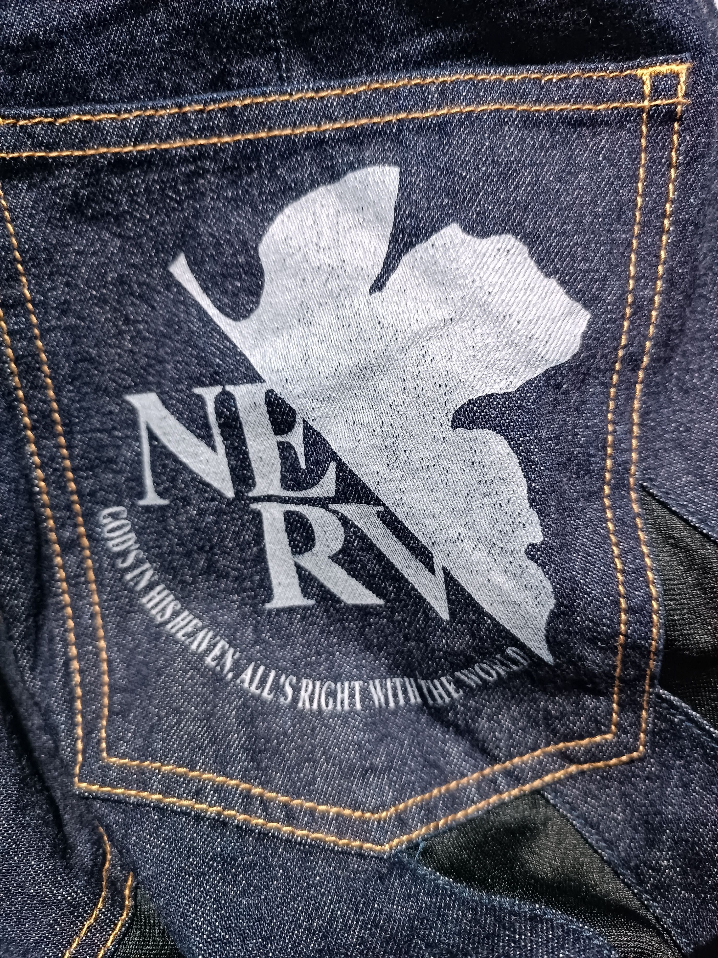 Anime 💥 Rare 💥 Neon Genesis Evangelion Japanese Denim Pants Size US 30 / EU 46 - 6 Thumbnail