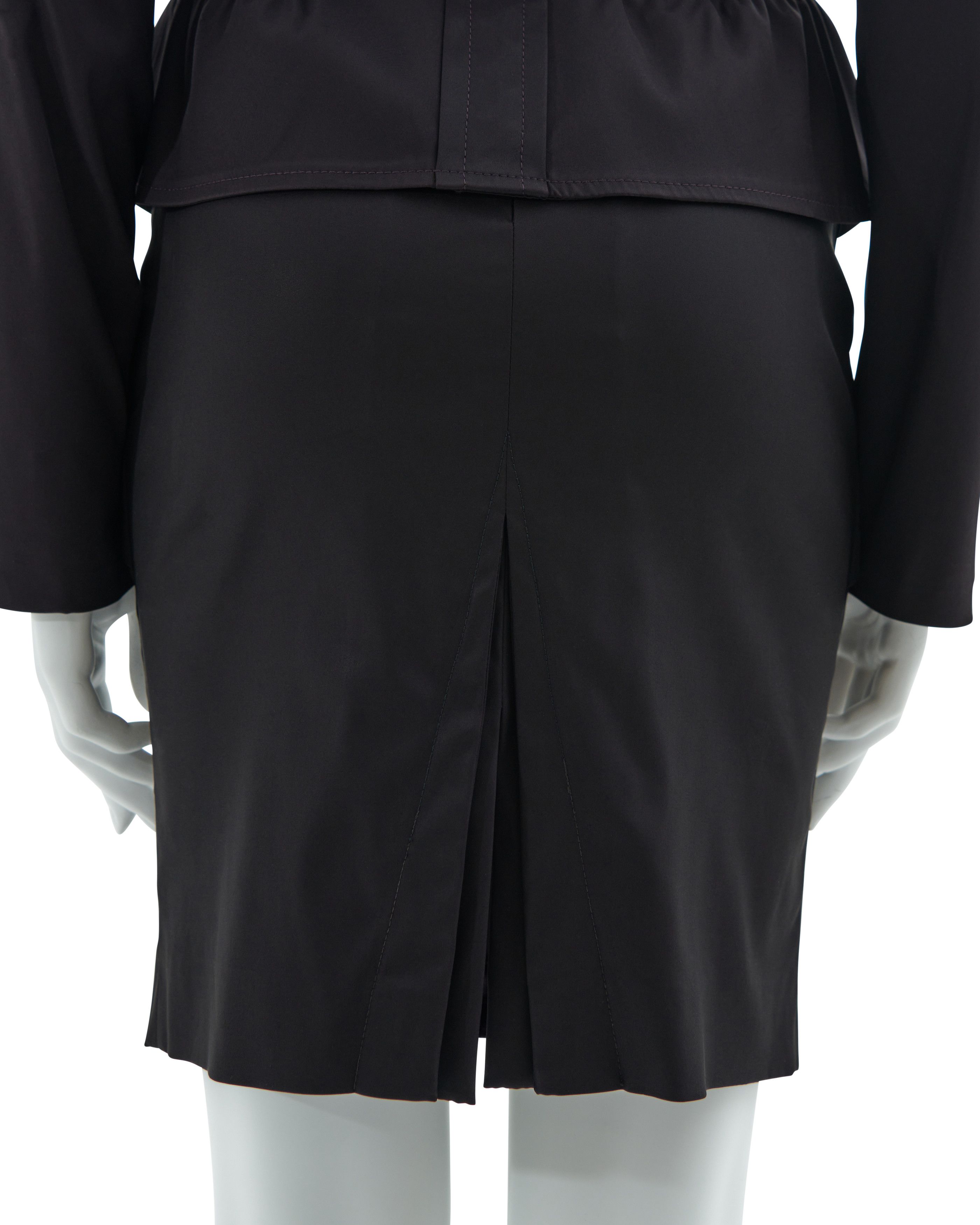 Gucci by Tom Ford F/W 2004 aubergine silk taffeta three pieces set Size S / US 4 / IT 40 - 17 Thumbnail