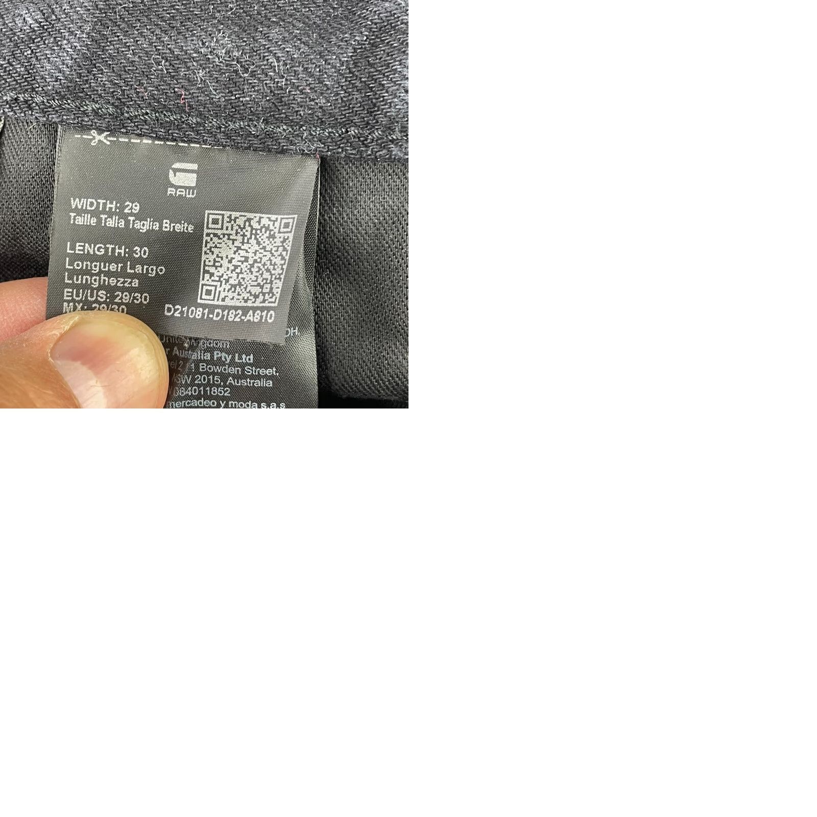 G-Star Raw Jeans Men 32x26 Black Type 89 Loose Straight Fit 