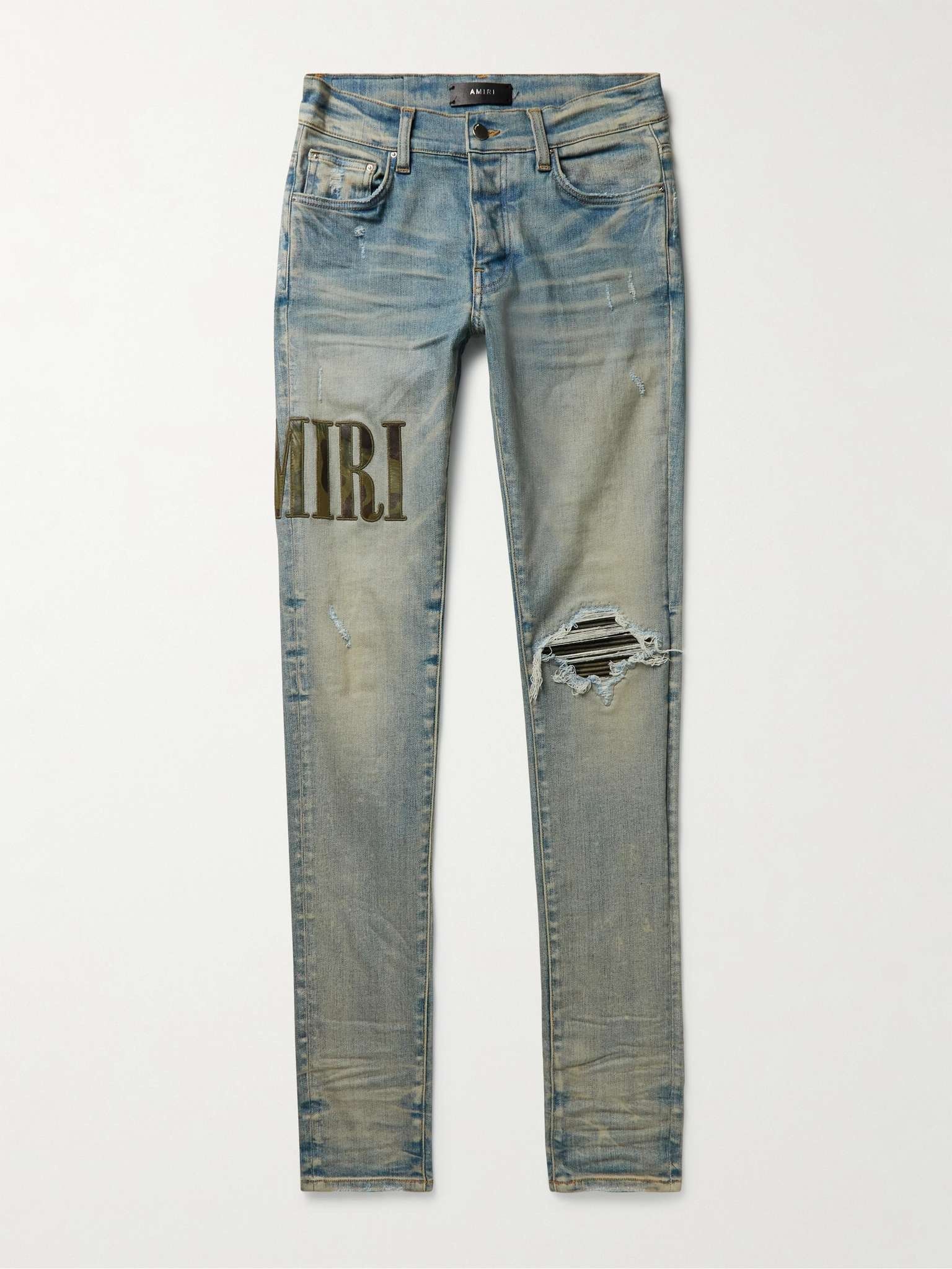 Amiri o1mle0925 Core Applique Jeans in Clay Indigo Size US 38 / EU 54 - 1 Thumbnail