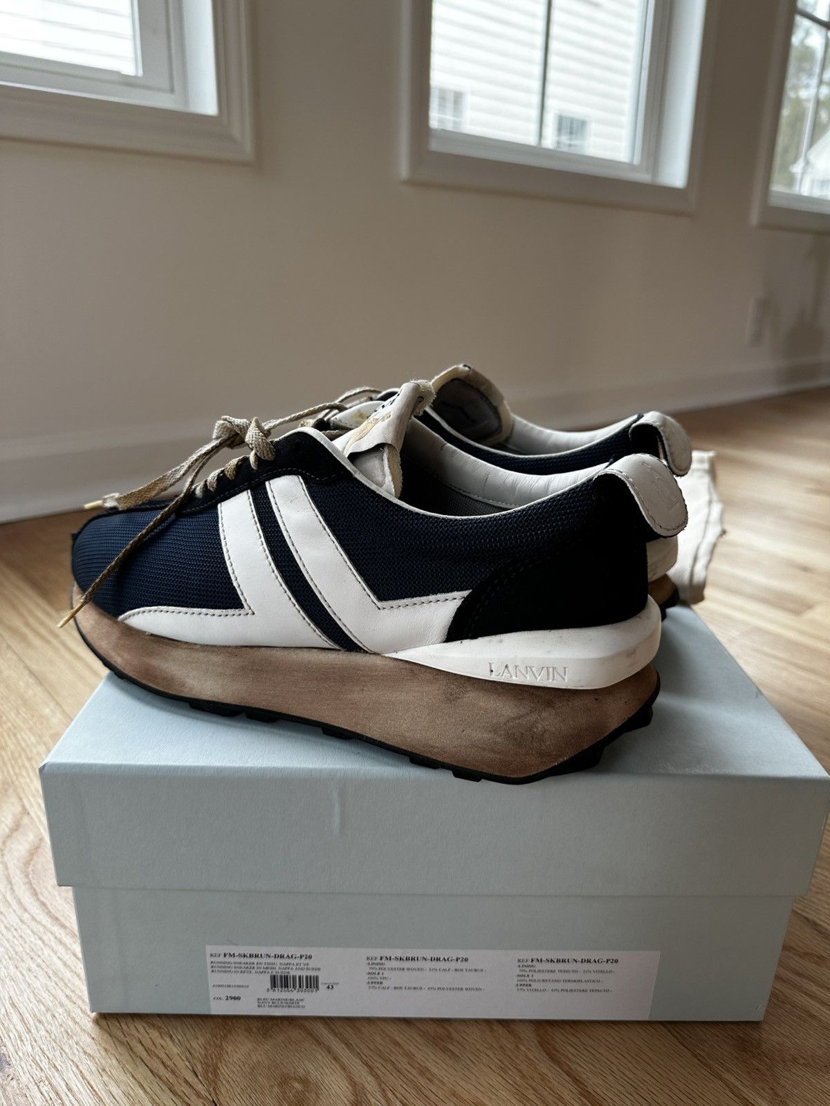 Lanvin Lanvin Bumper Sneaker Navy/White Mesh Size US 10 / EU 43 - 1 Thumbnail