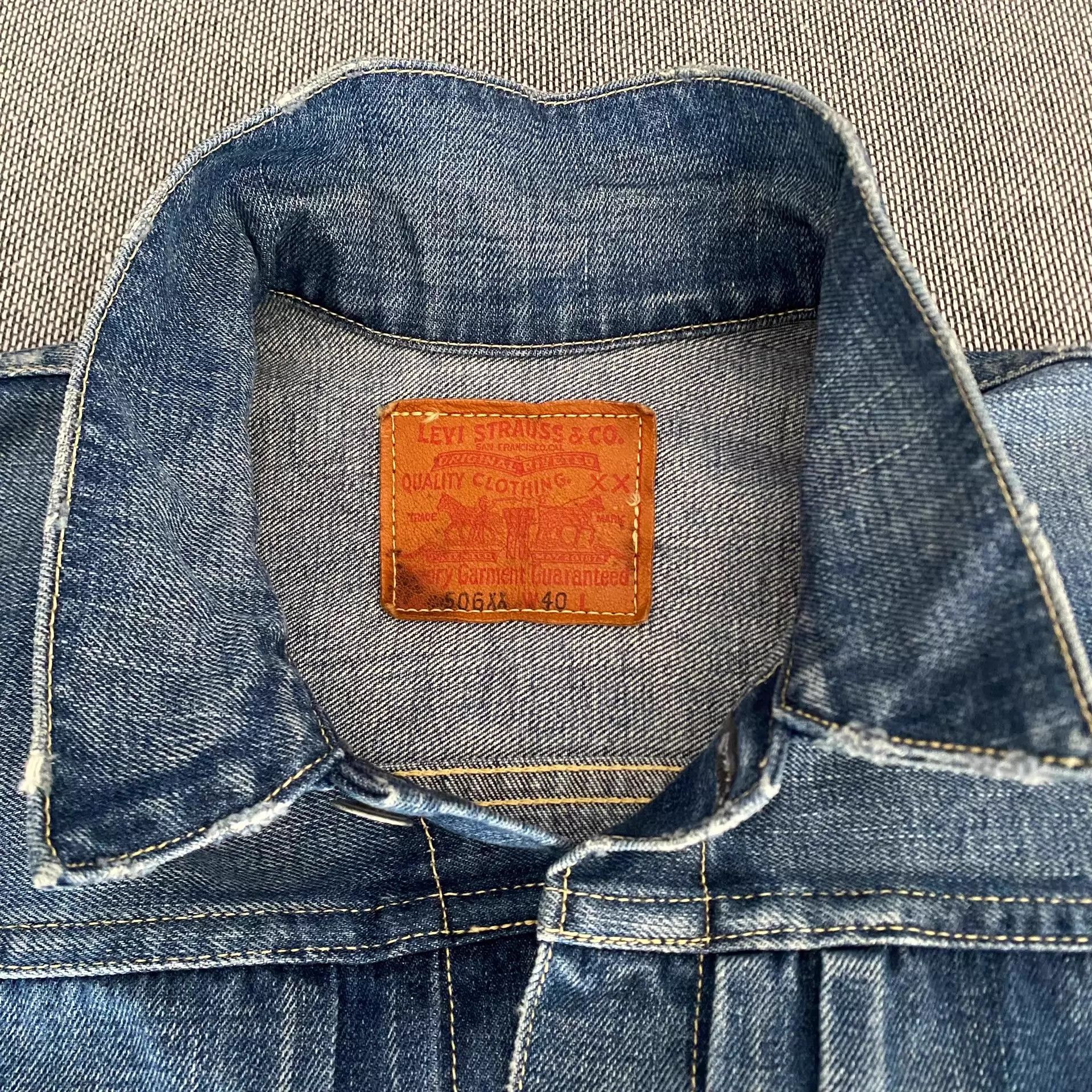 Levi's Levi's Lvc506 Type1 J22 2006 Washed Denim Jacket 40 Size US S / EU 44-46 / 1 - 3 Thumbnail