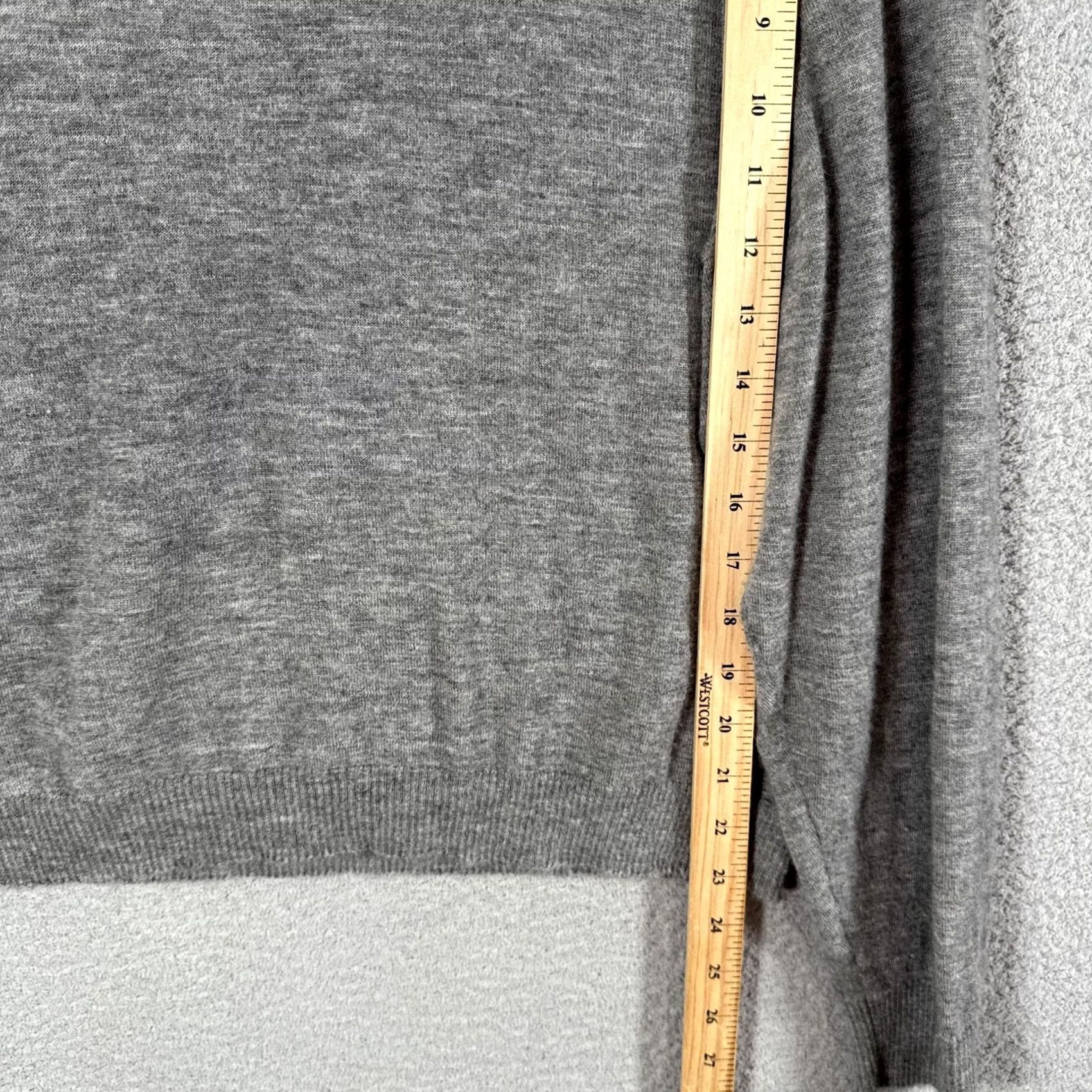 Vince Vince Sweater Women Large 100% Cashmere Gray Scoop Neck Raglan Pullover Size L / US 10 / IT 46 - 7 Thumbnail