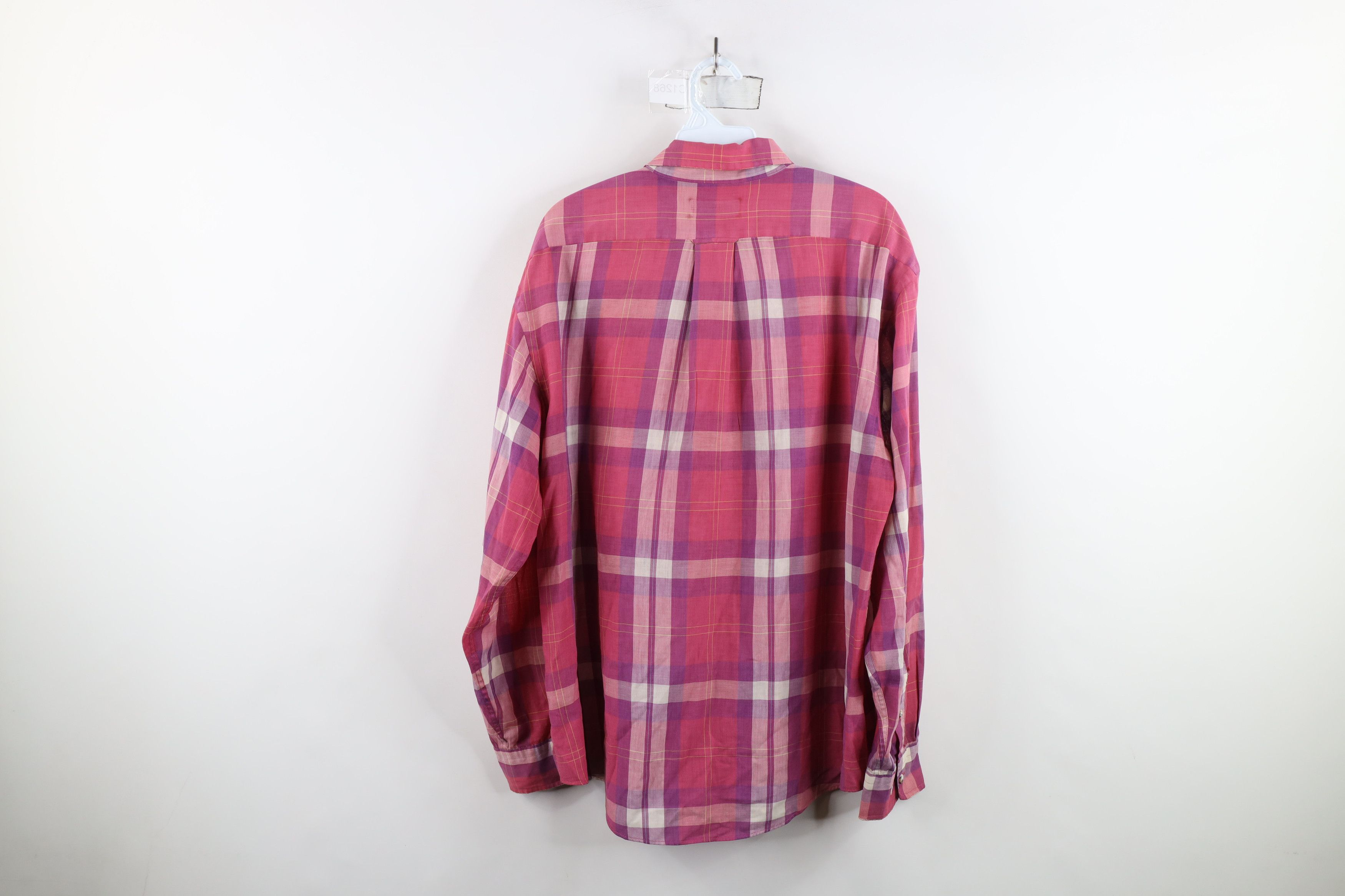 Vintage Vintage 90s Streetwear Thin Collared Button Down Shirt Plaid Size US L / EU 52-54 / 3 - 10 Thumbnail