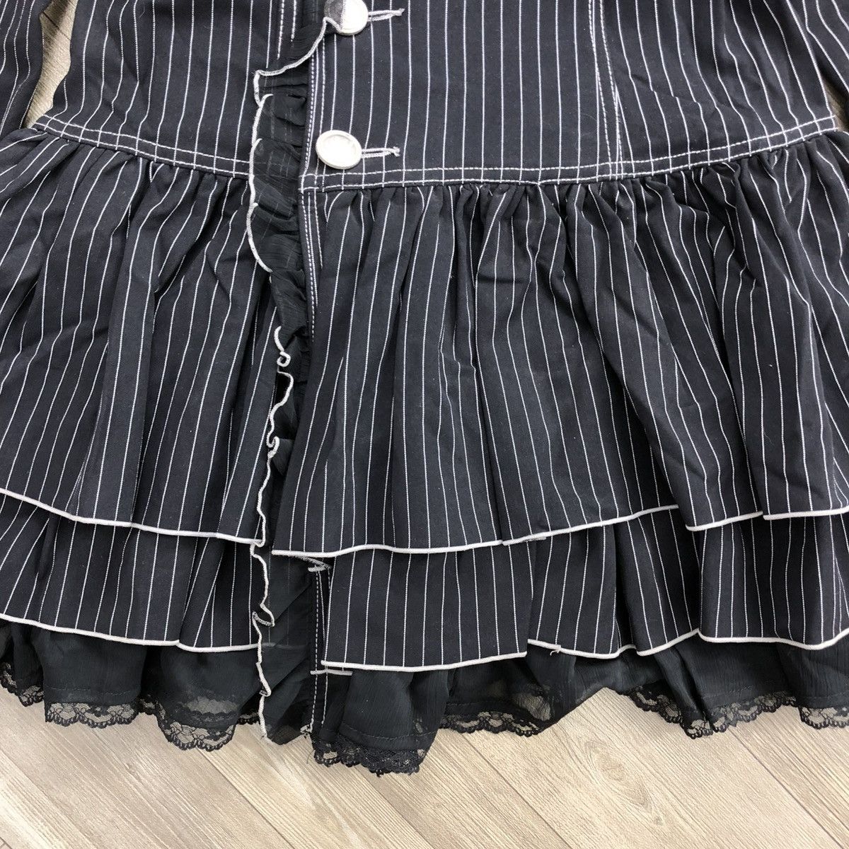 If Six Was Nine Algonquins Stripped Blazers Dress Punk Gothic Grunge Opium Size M / US 6-8 / IT 42-44 - 10 Thumbnail