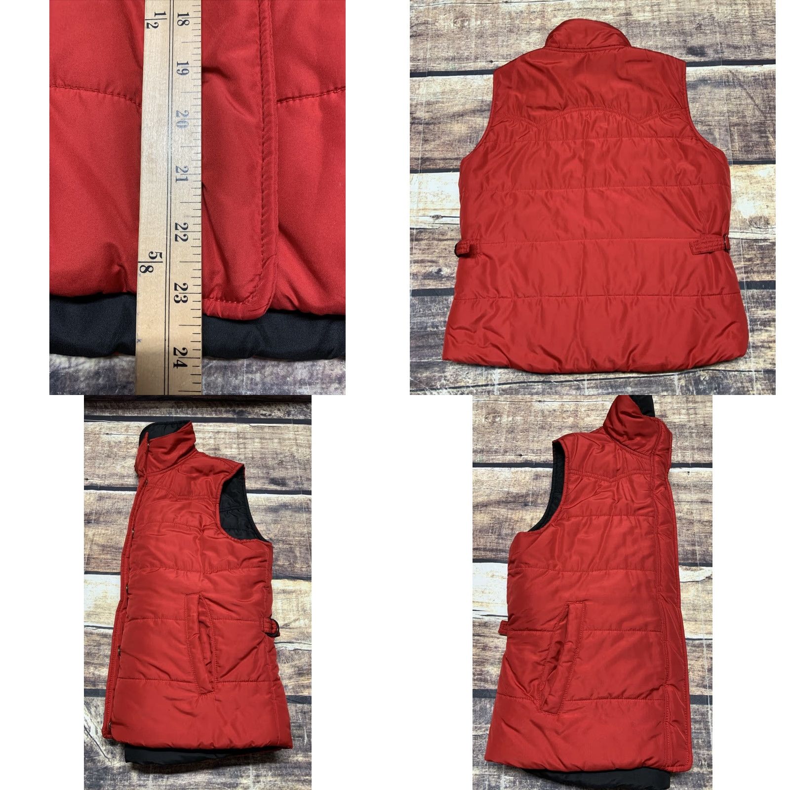 Vintage Winter Quilted Vest Mens Large Red Size Large Warm Pockets Adjustable Waist Size US L / EU 52-54 / 3 - 8 Thumbnail