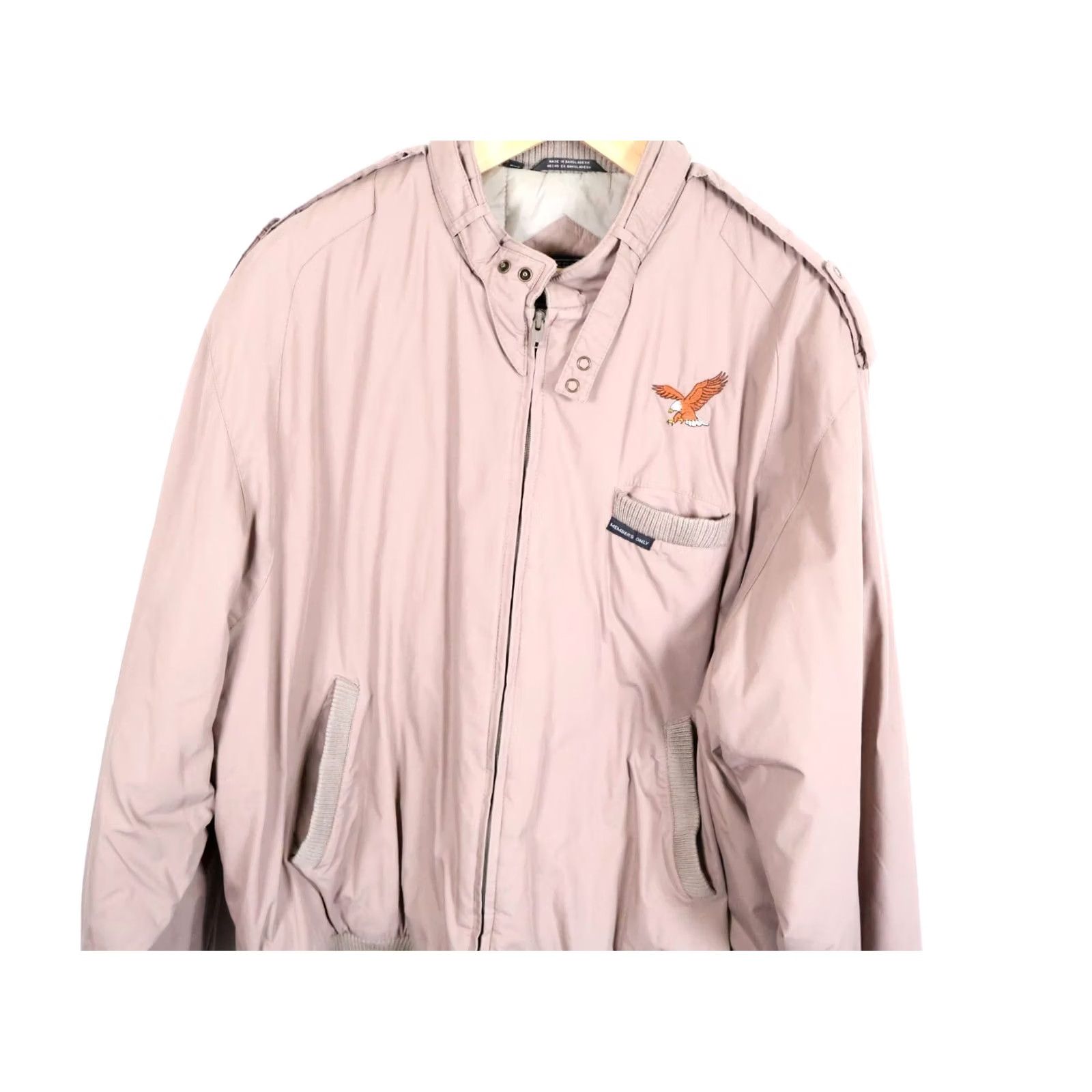 Members Only VINTAGE Members Only Iconic Bomber Jacket Mens 2XL Tall Gray Insulated Eagle Embroidery Size US XXL / EU 58 / 5 - 4 Thumbnail