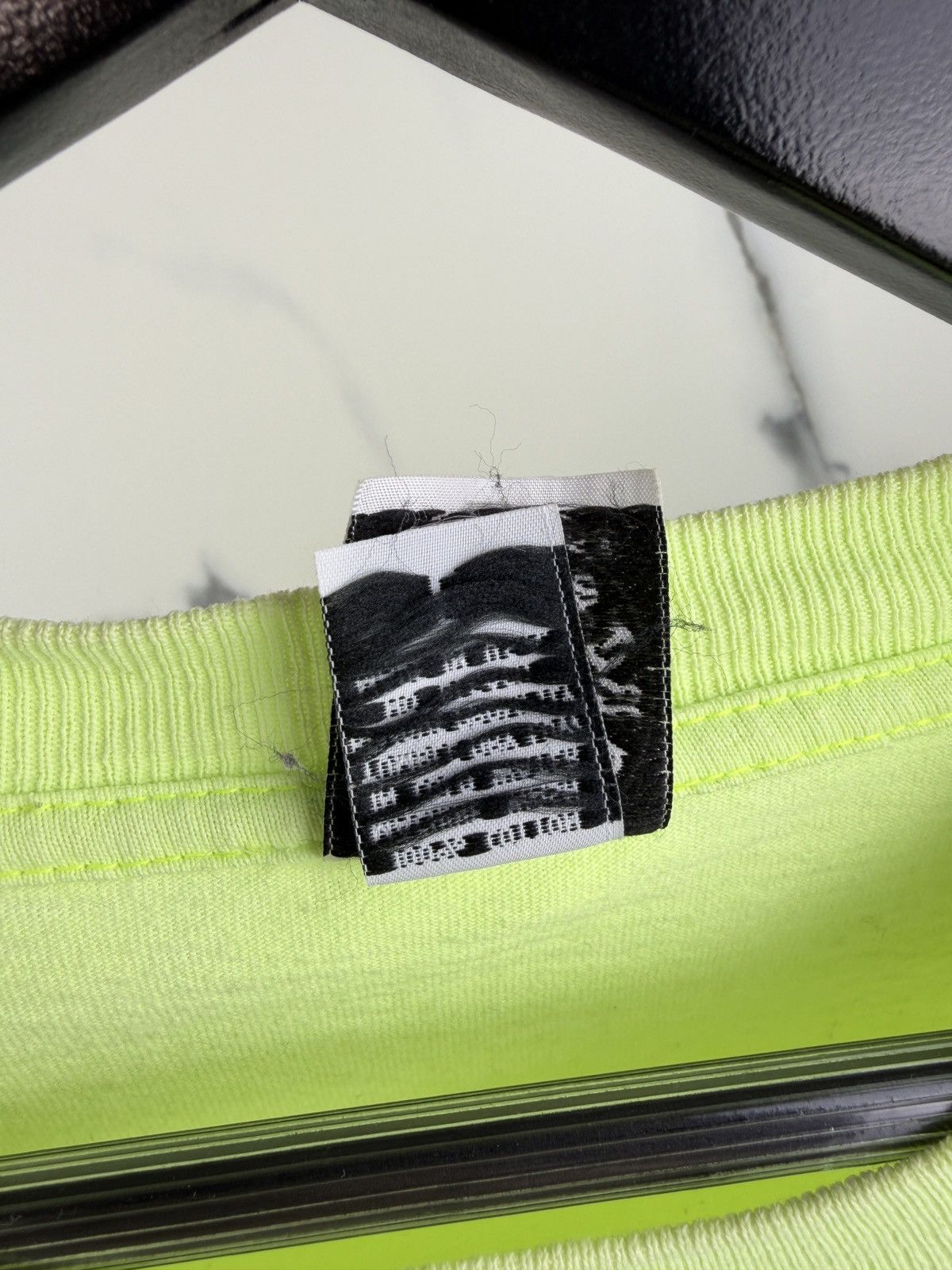 Chrome Hearts Chrome Hearts Vintage Neon Green Scroll Logo Pocket Tshirt Size US L / EU 52-54 / 3 - 13 Thumbnail